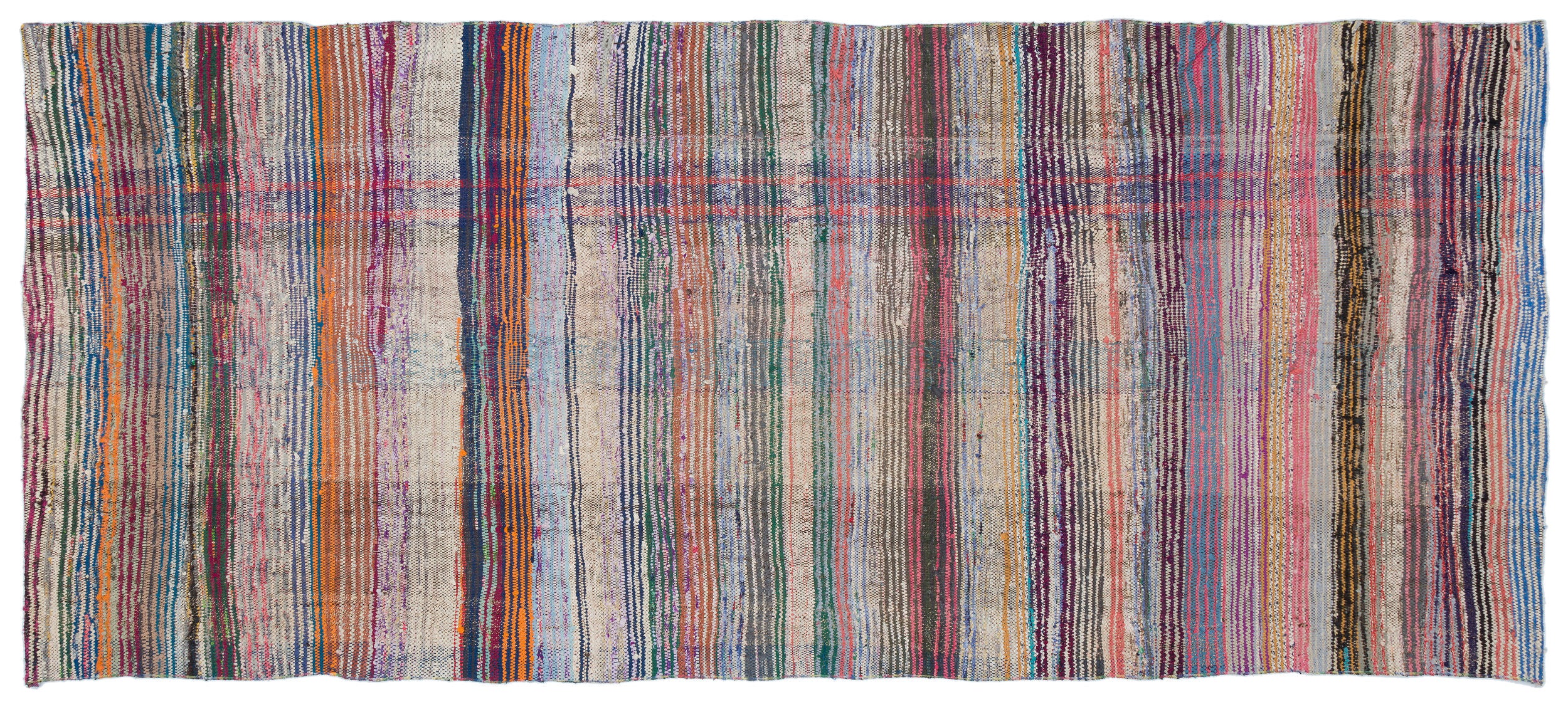Chaput Over Dyed Kilim Rug 4'2'' x 9'10'' ft 128 x 300 cm