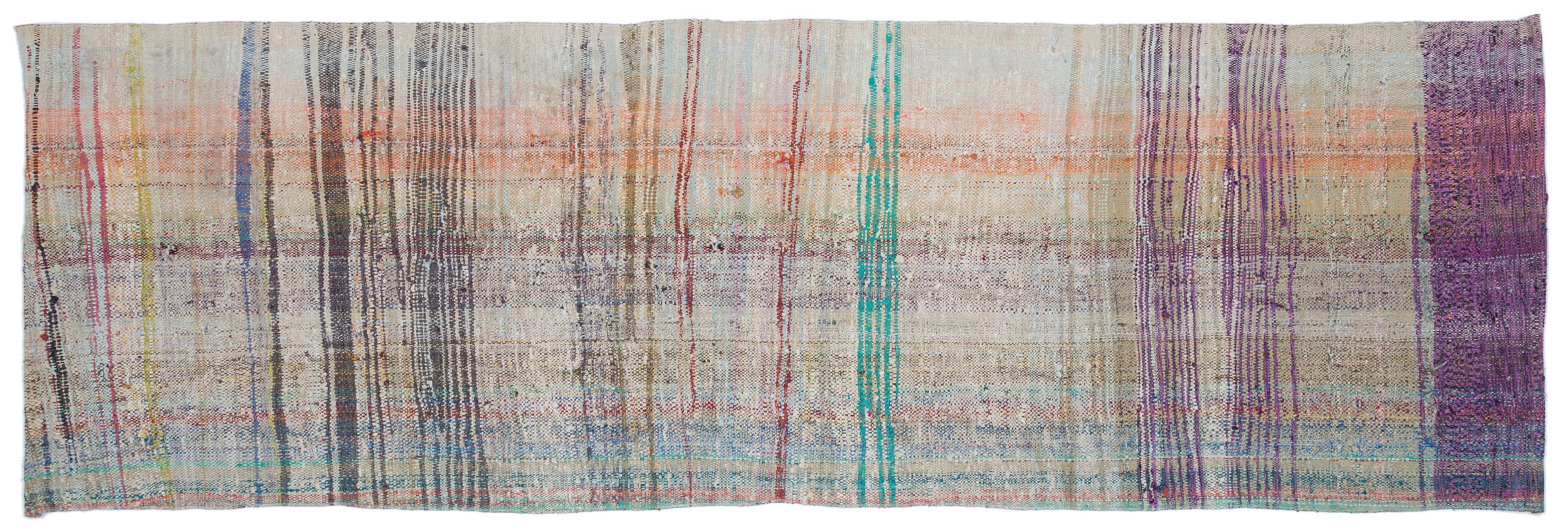 Chaput Over Dyed Kilim Rug 3'2'' x 9'10'' ft 96 x 300 cm