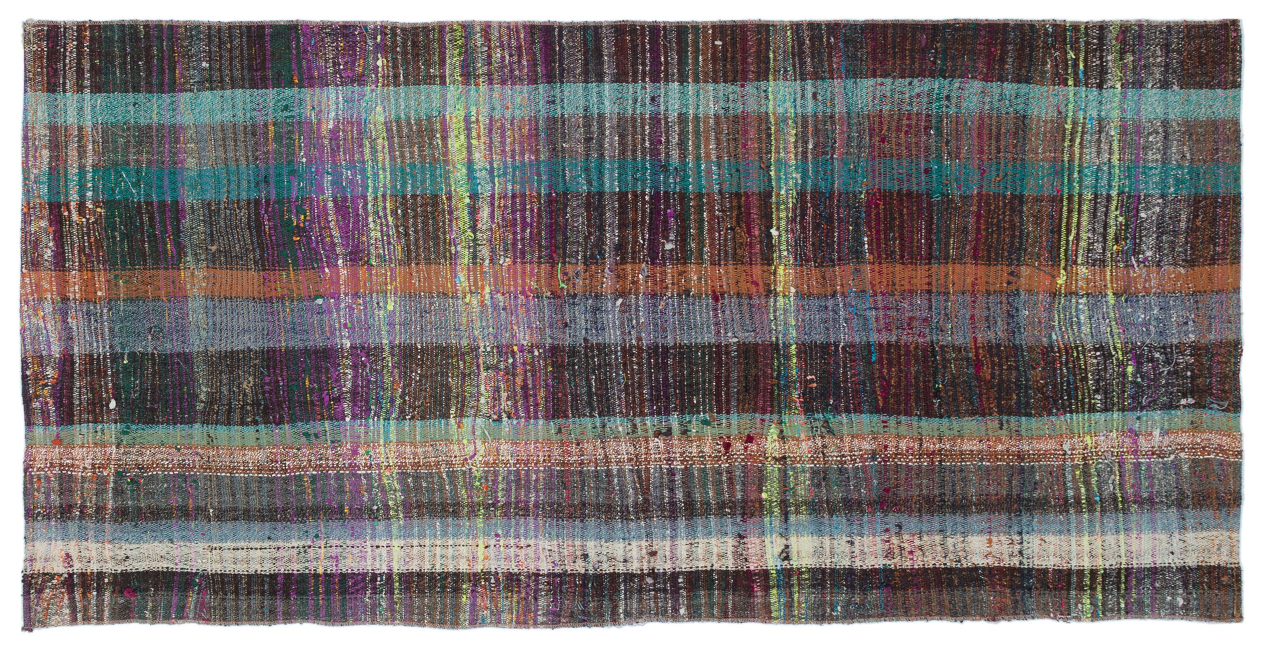 Chaput Over Dyed Kilim Rug 3'3'' x 6'9'' ft 100 x 207 cm