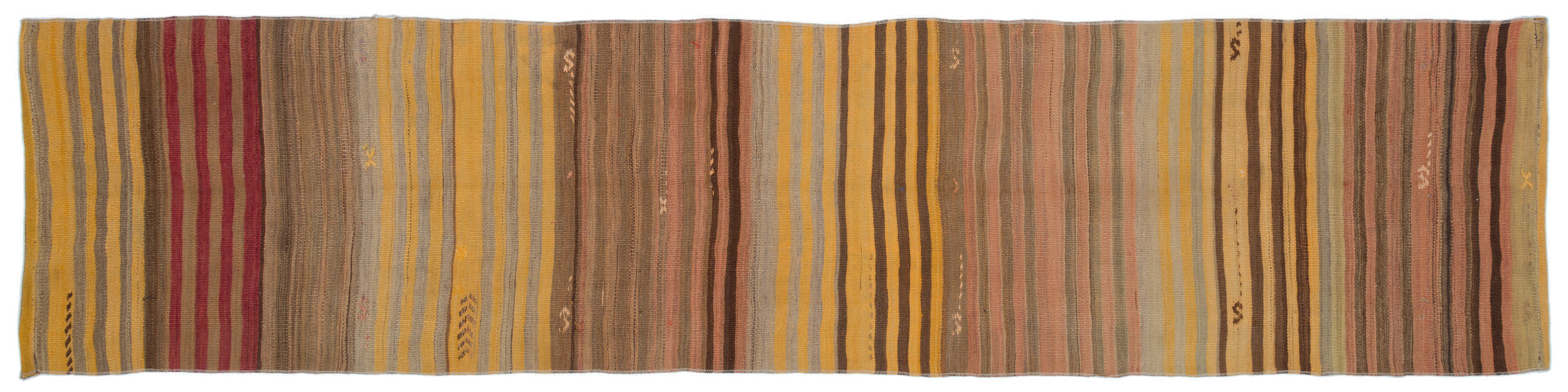 Chaput Over Dyed Kilim Rug 2'6'' x 10'1'' ft 75 x 307 cm
