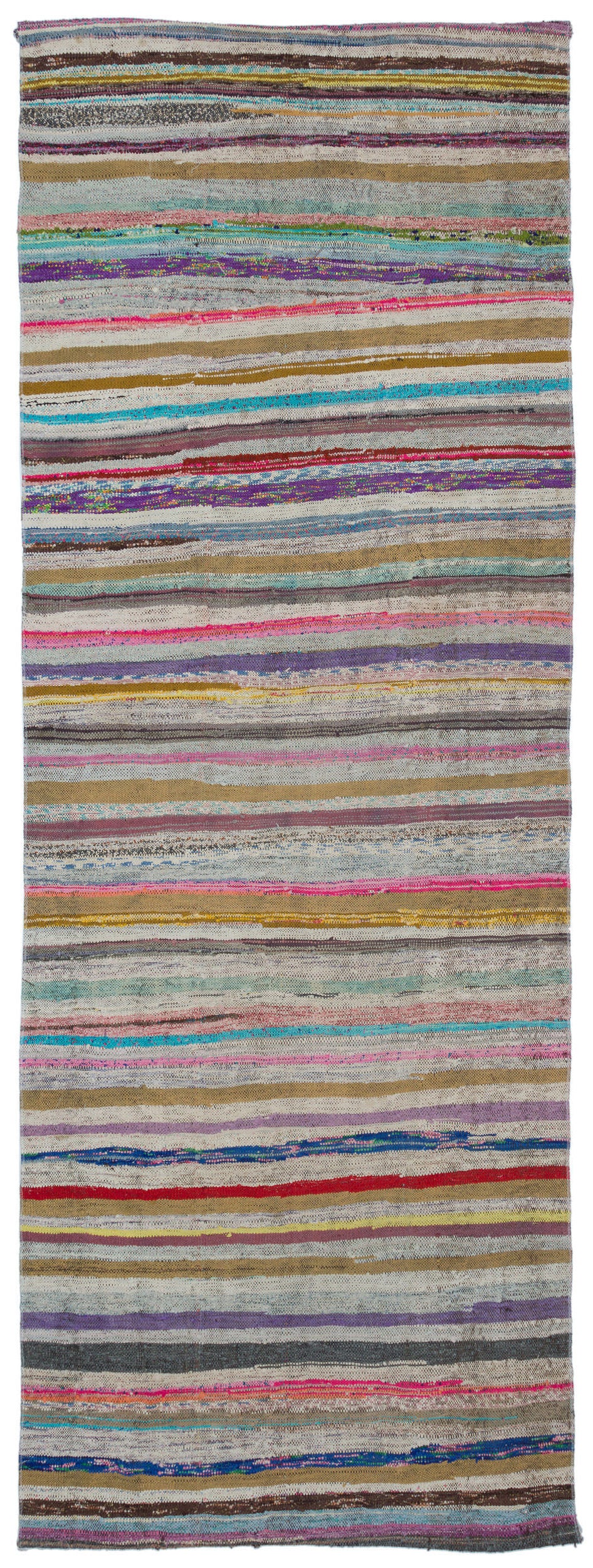 Chaput Over Dyed Kilim Rug 3'12'' x 10'11'' ft 121 x 333 cm