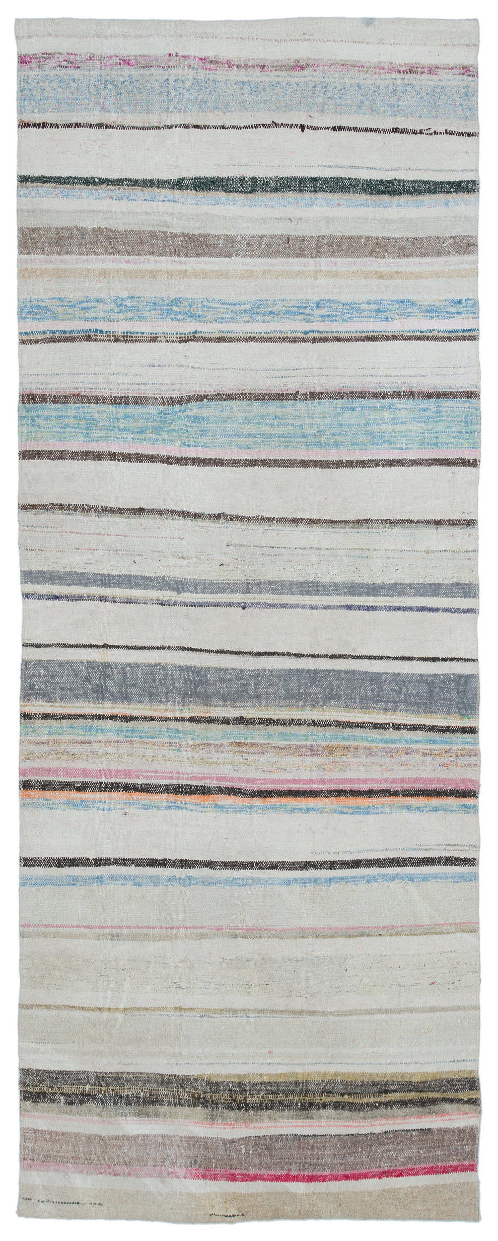 Chaput Over Dyed Kilim Rug 3'5'' x 9'1'' ft 105 x 277 cm