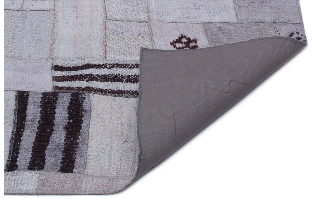 Natural Vintage Hemp Patchwork Rug 5'3'' x 7'7'' ft 161 x 230 cm