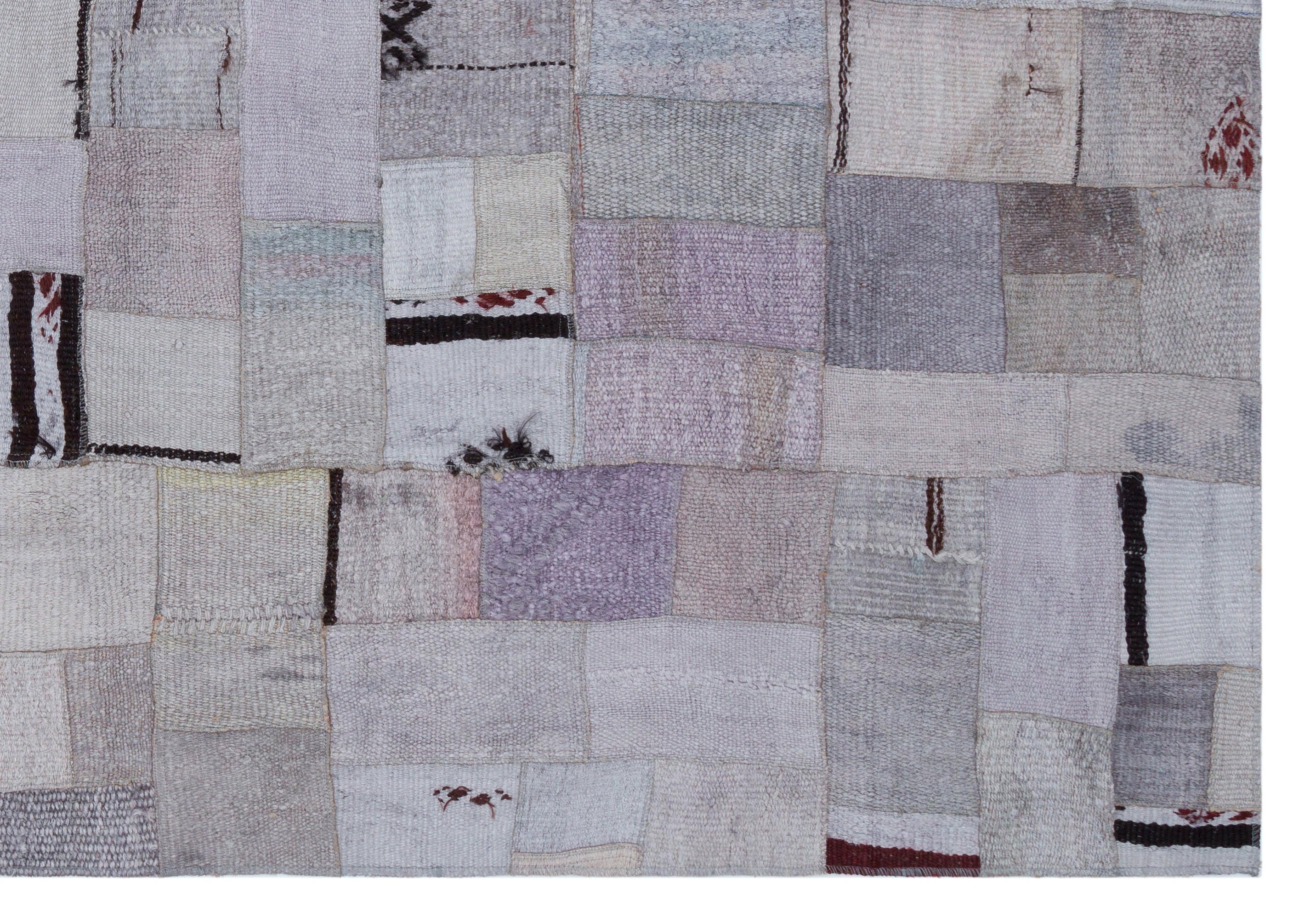 Hemp Over Dyed Kilim Patchwork Unique Rug 5'3'' x 7'7'' ft 160 x 230 cm