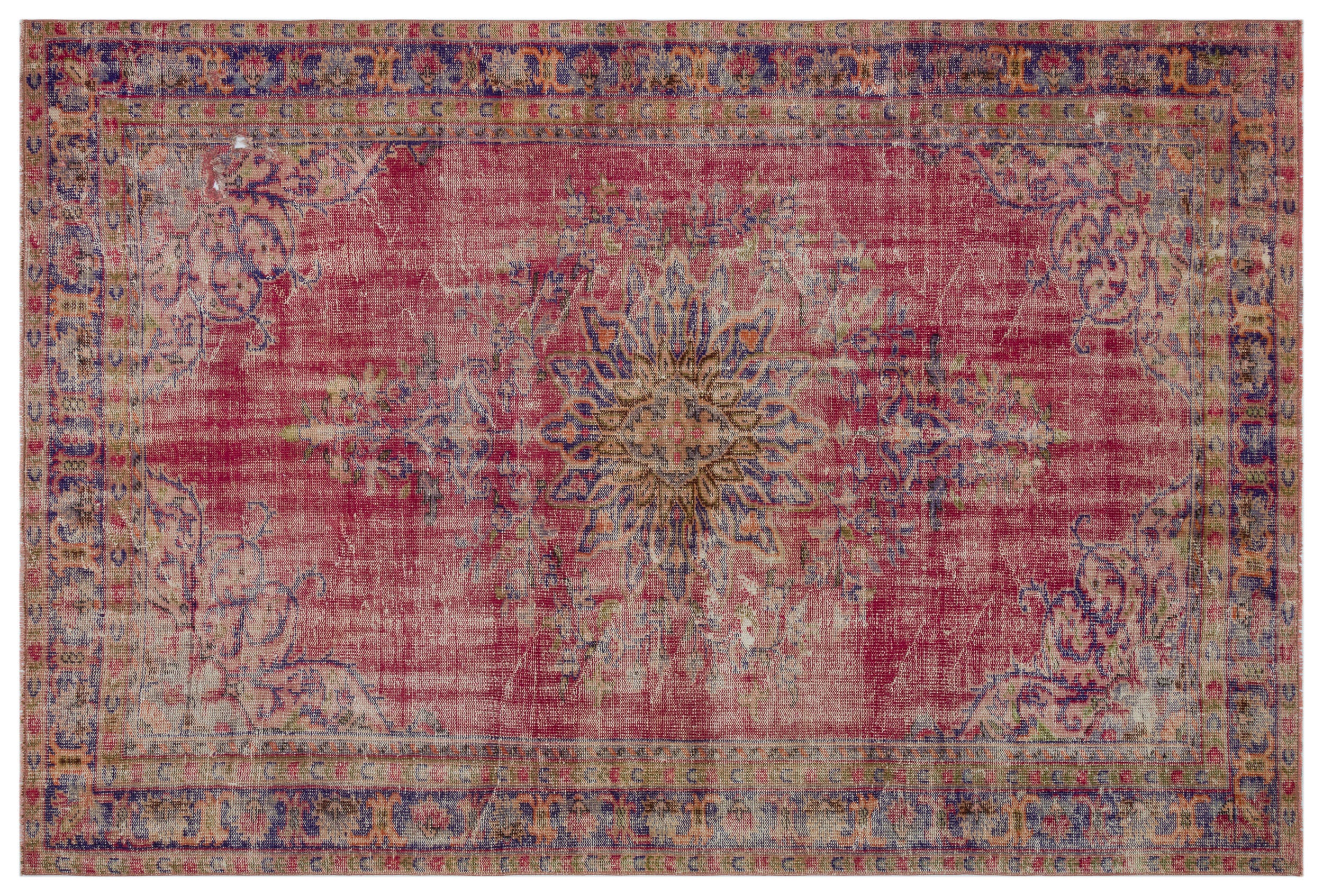 Naturel Over Dyed Vintage Rug 6'5'' x 9'10'' ft 196 x 300 cm