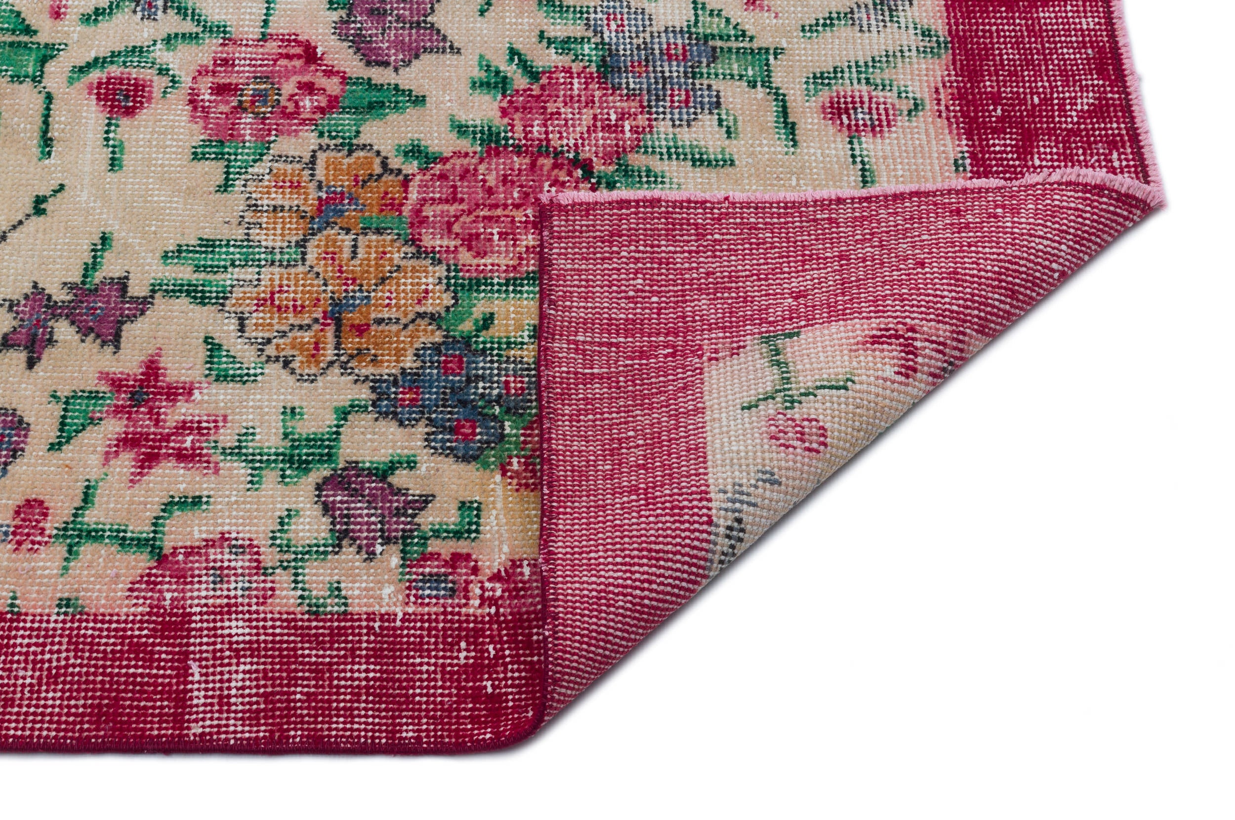Naturel Over Dyed Vintage Rug 5'12'' x 9'7'' ft 182 x 291 cm
