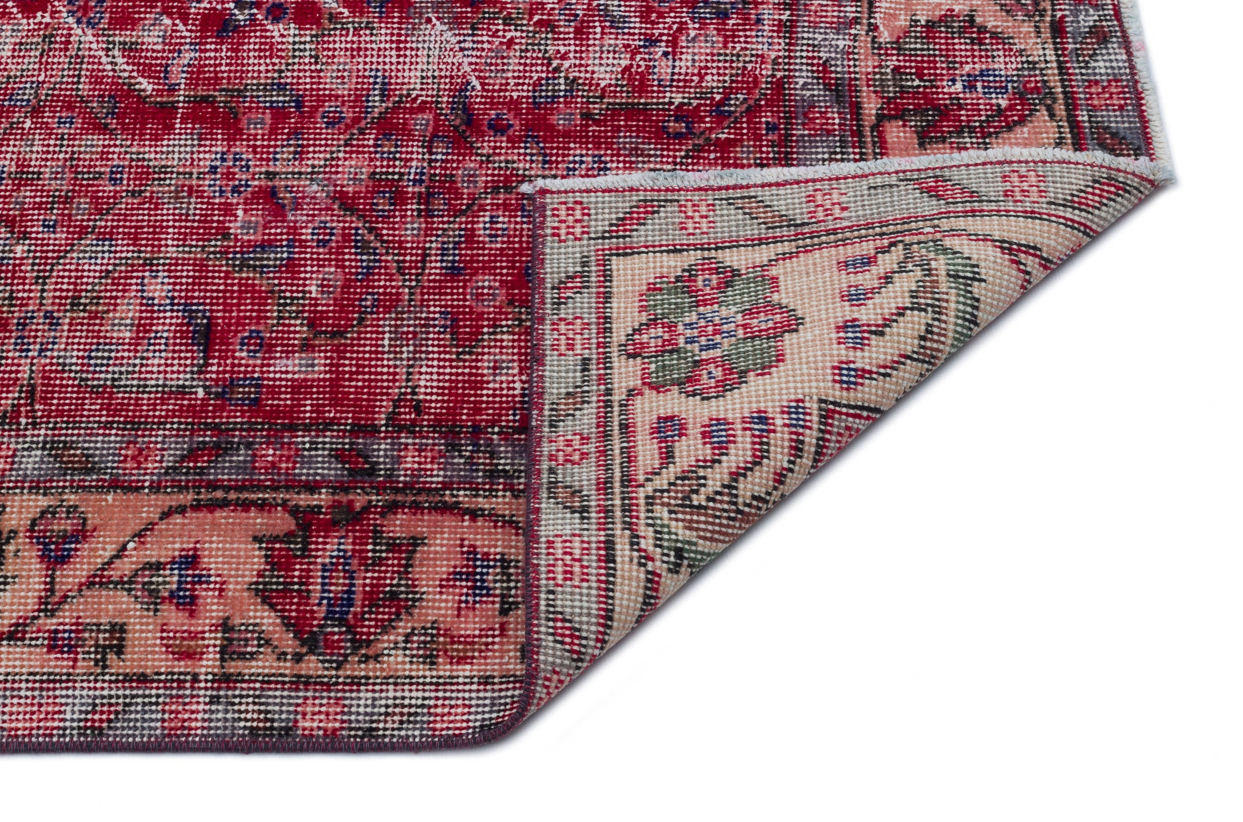 Naturel Over Dyed Vintage Rug 5'2'' x 9'1'' ft 158 x 277 cm