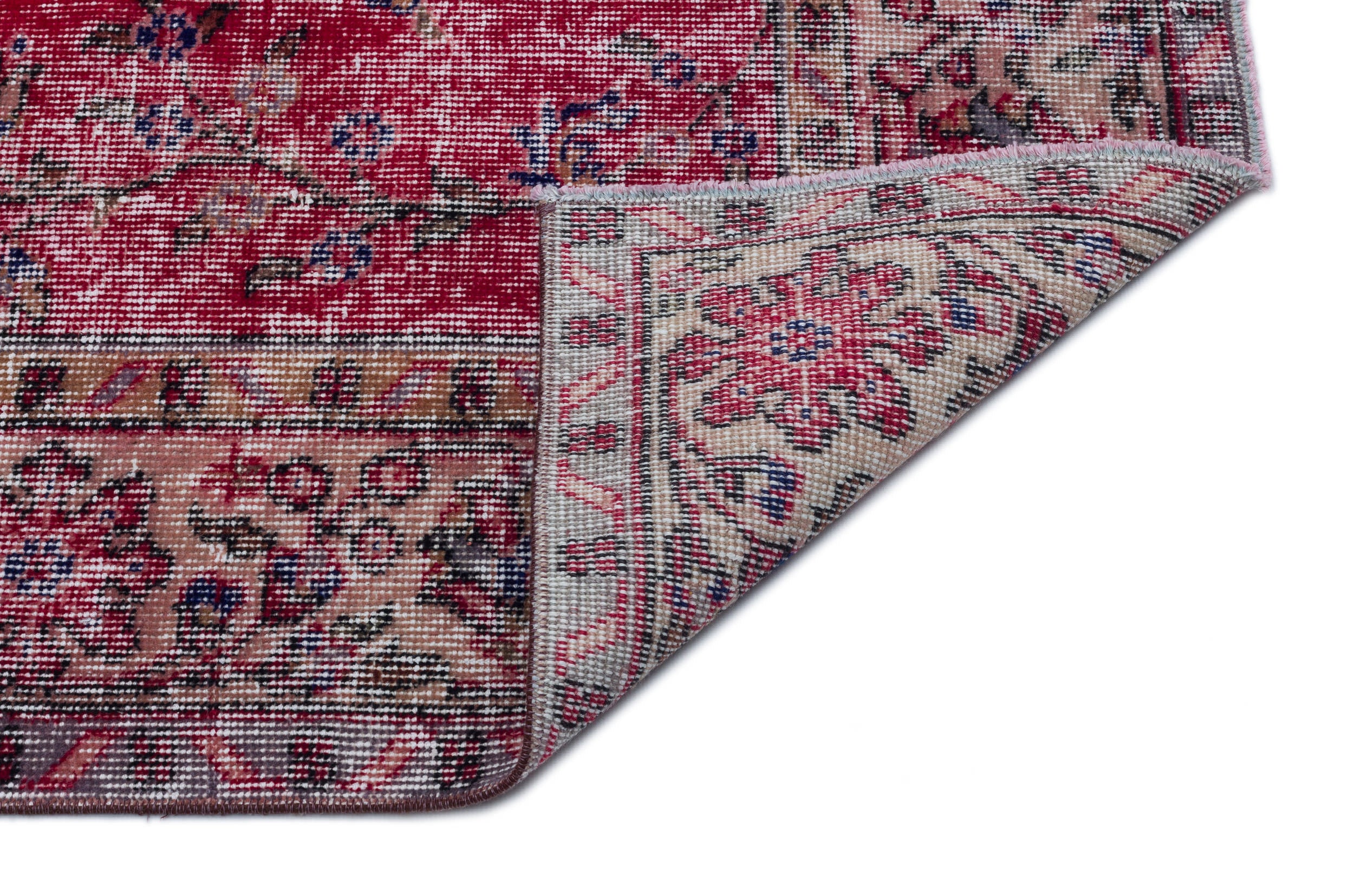Naturel Over Dyed Vintage Rug 5'8'' x 9'1'' ft 172 x 276 cm