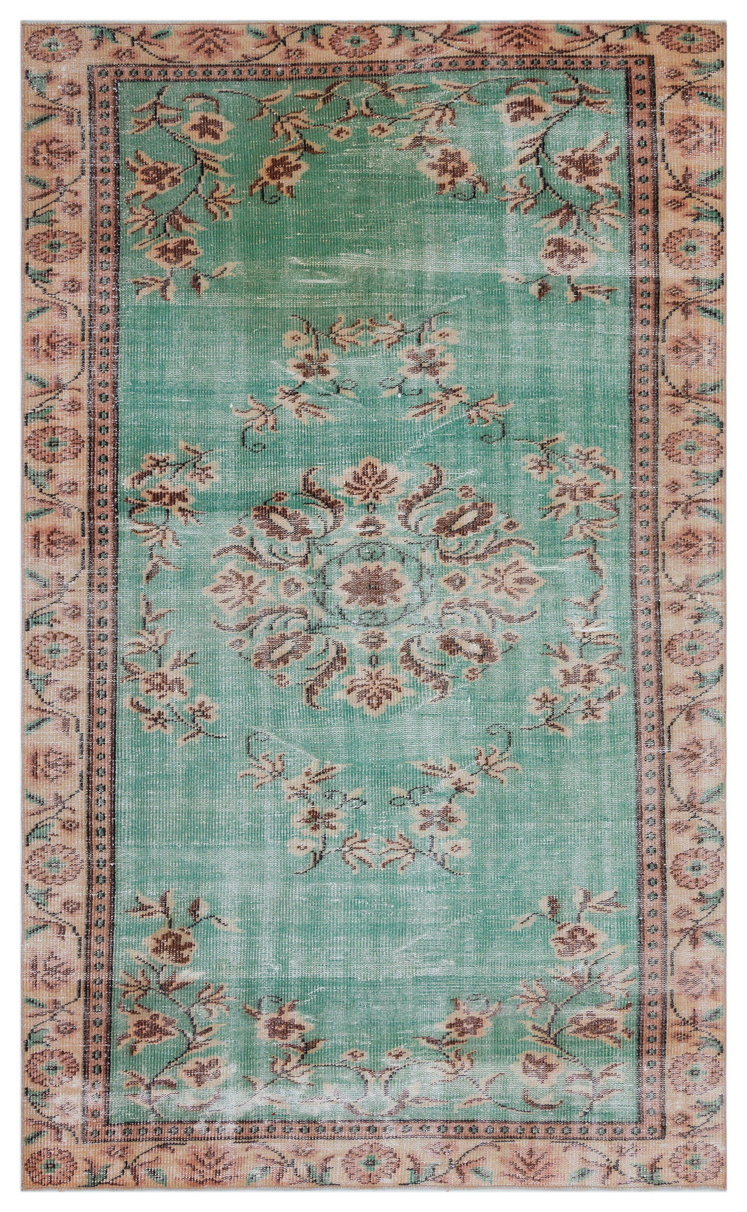 Naturel Over Dyed Vintage Rug 5'1'' x 8'6'' ft 156 x 258 cm