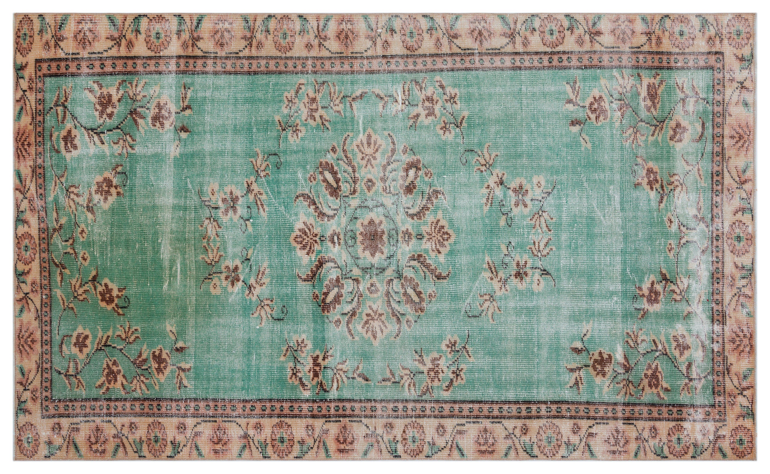 Naturel Over Dyed Vintage Rug 5'1'' x 8'6'' ft 156 x 258 cm
