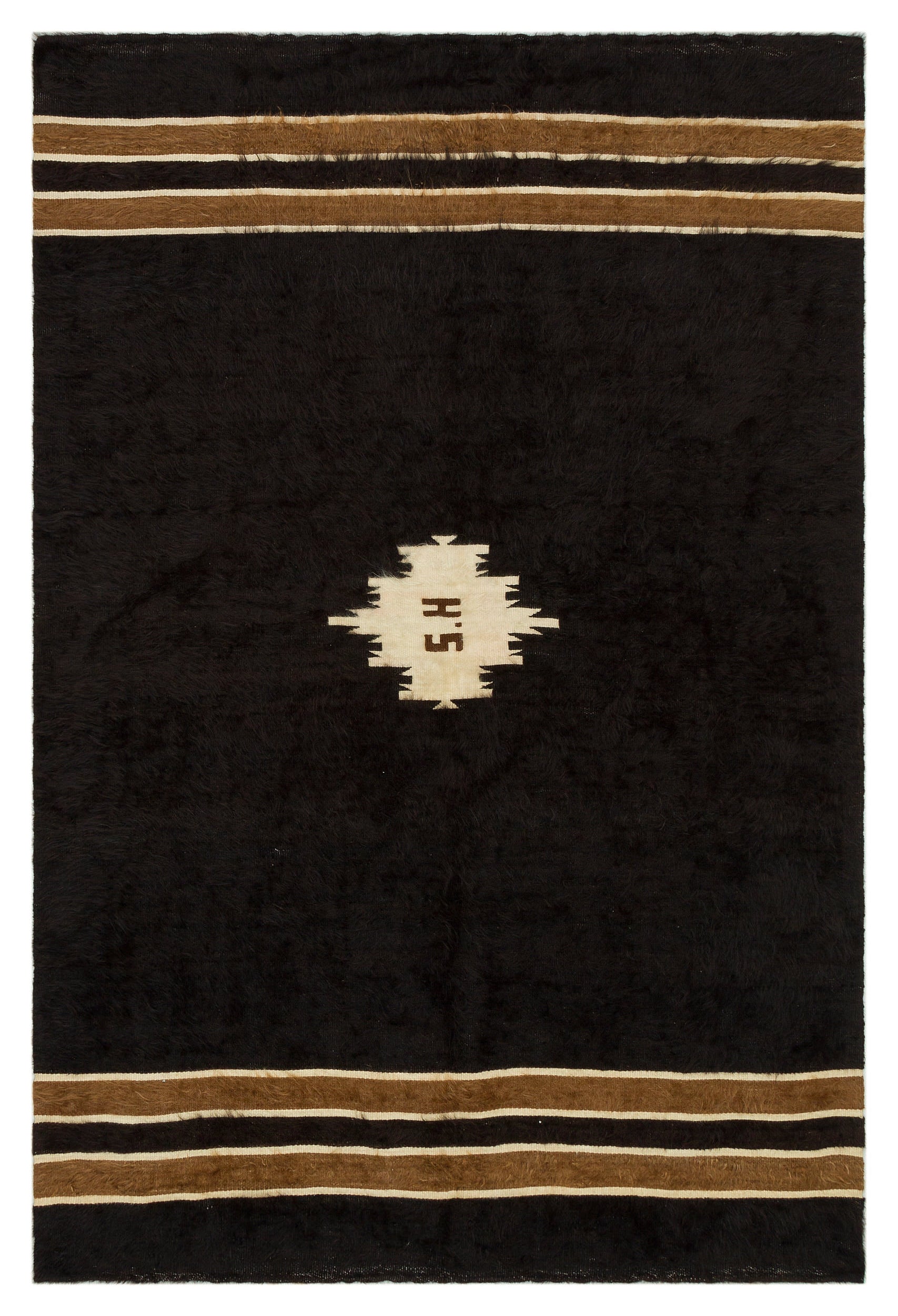 Geometric Over Dyed Kilim Rug 3'11'' x 5'11'' ft 120 x 180 cm