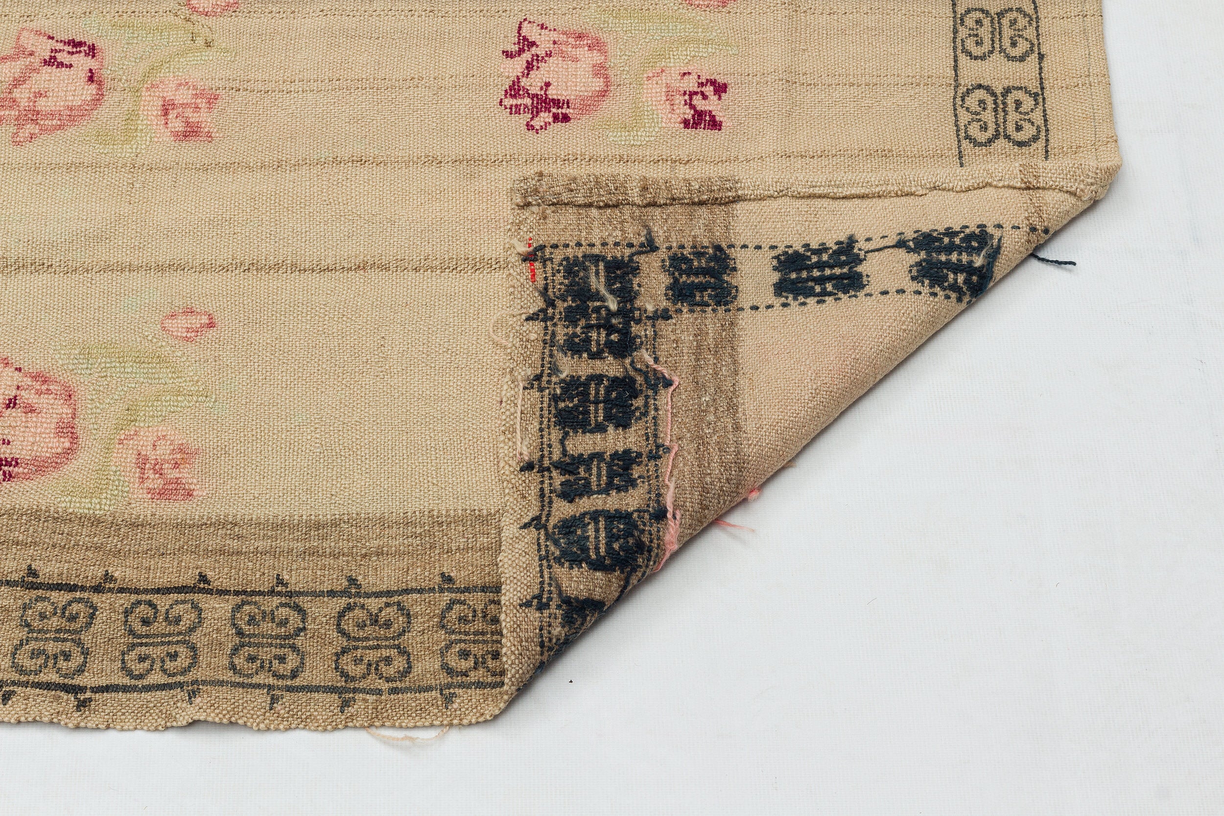 Geometric Over Dyed Kilim Rug 5'2'' x 8'3'' ft 158 x 252 cm