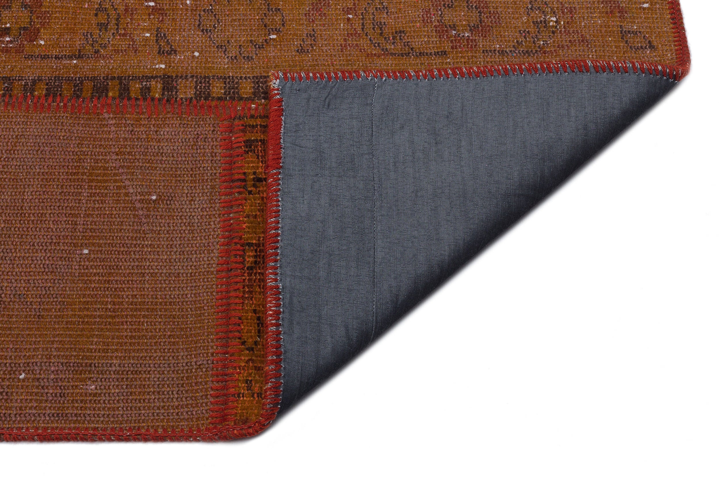 Brown Over Dyed Patchwork Unique Rug 5'3'' x 7'7'' ft 160 x 230 cm