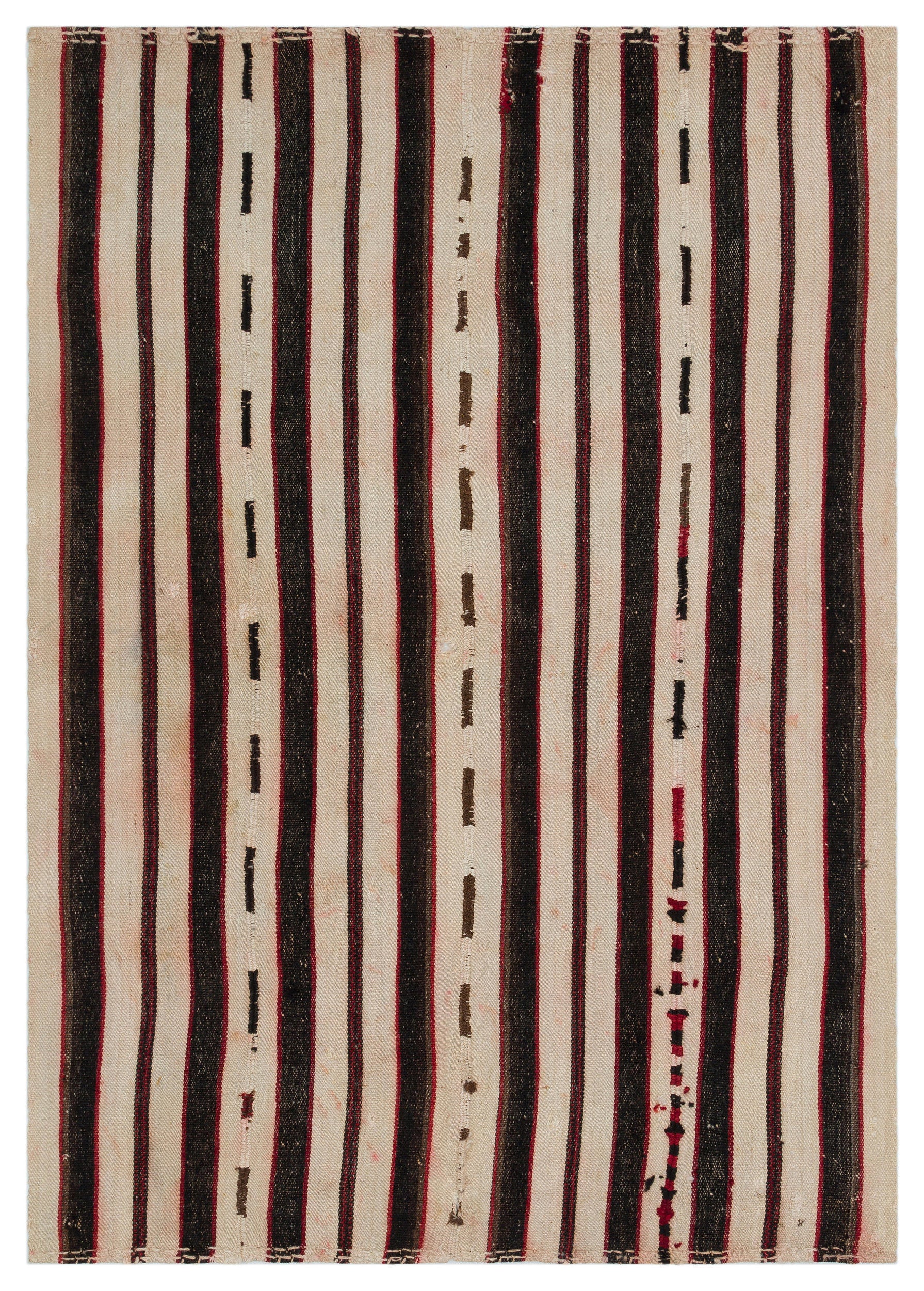 Striped Over Dyed Kilim Rug 4'10'' x 6'12'' ft 148 x 213 cm