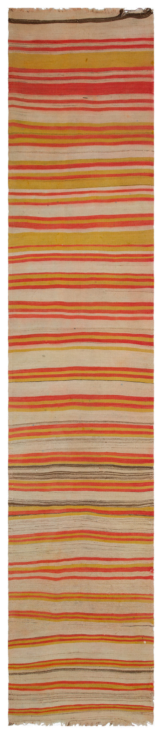 Striped Over Dyed Kilim Rug 2'7'' x 13'5'' ft 79 x 410 cm
