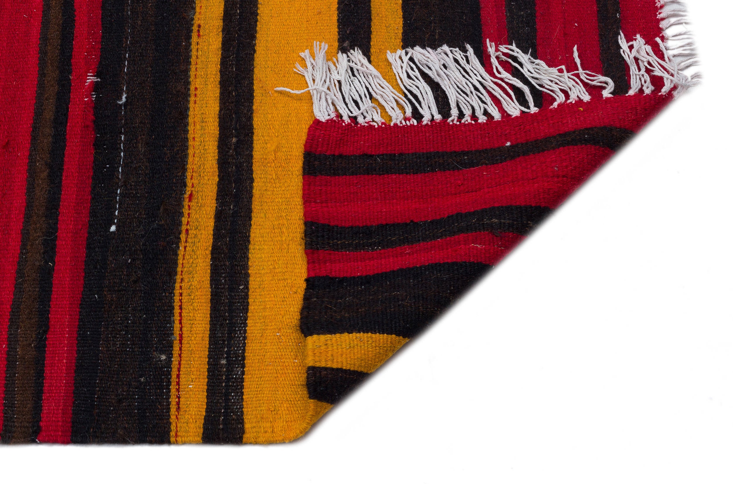Striped Over Dyed Kilim Rug 5'8'' x 13'1'' ft 172 x 400 cm