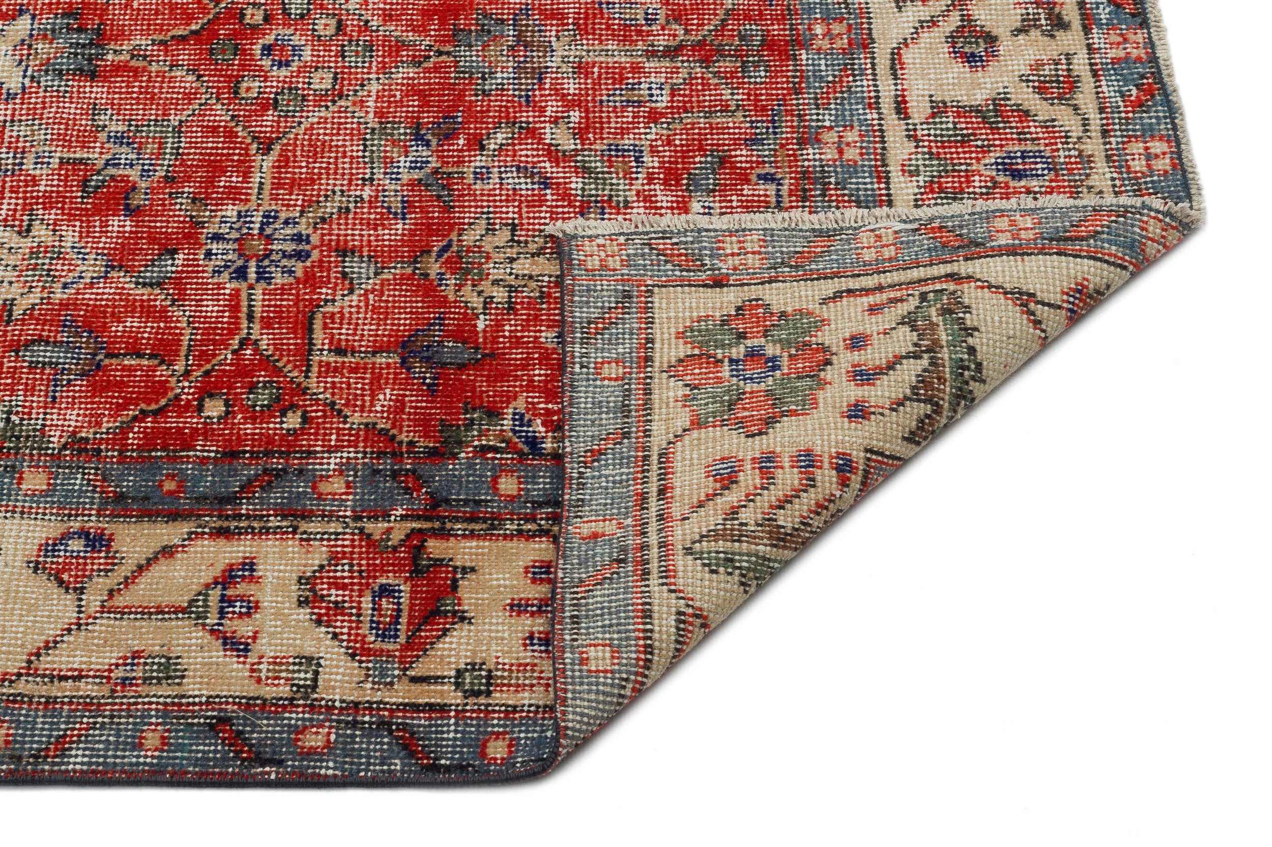 Naturel Over Dyed Vintage Rug 5'2'' x 8'10'' ft 157 x 268 cm