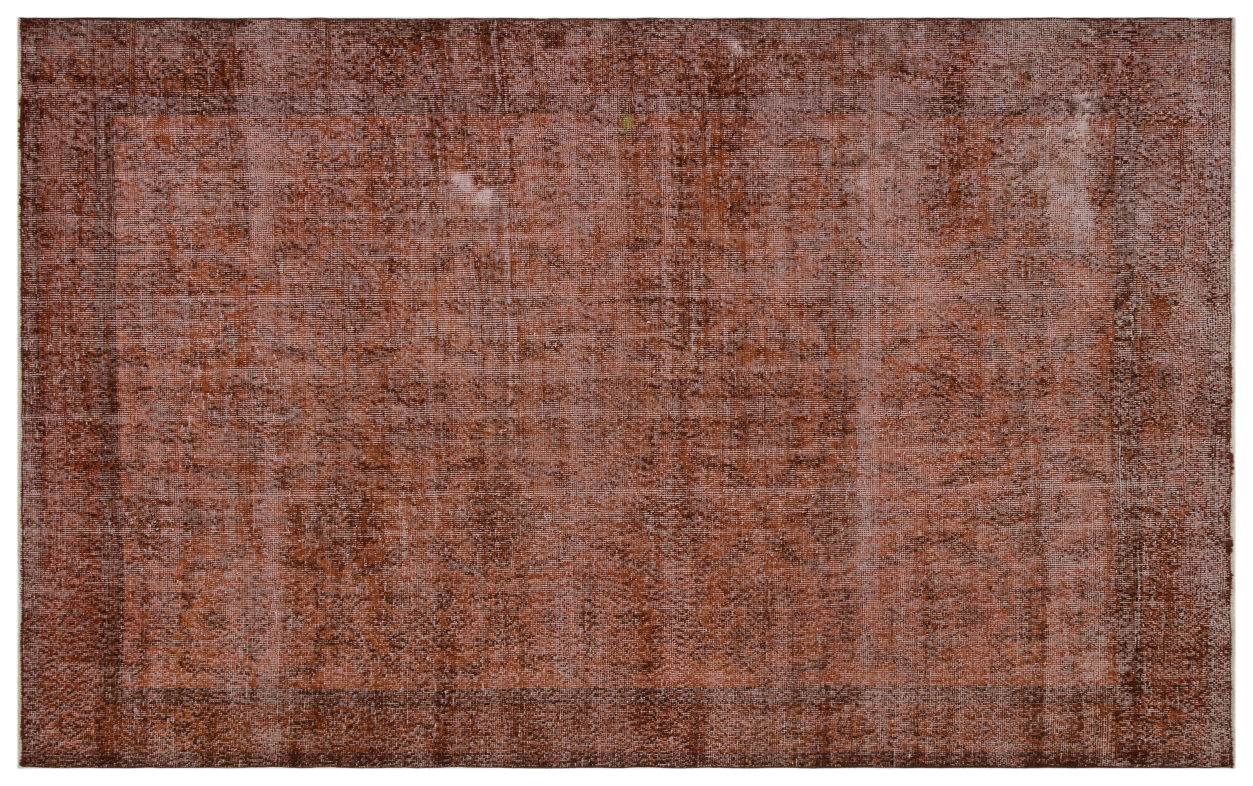 Brown Over Dyed Vintage Rug 6'6'' x 10'6'' ft 199 x 321 cm