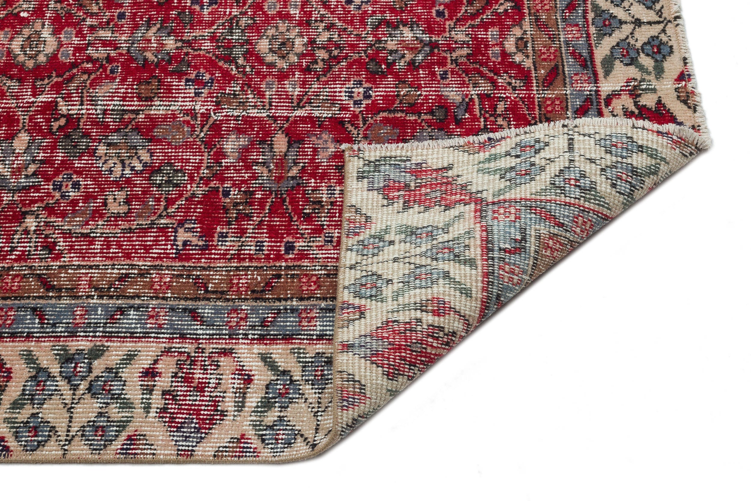 Naturel Over Dyed Vintage Rug 5'7'' x 10'1'' ft 170 x 308 cm