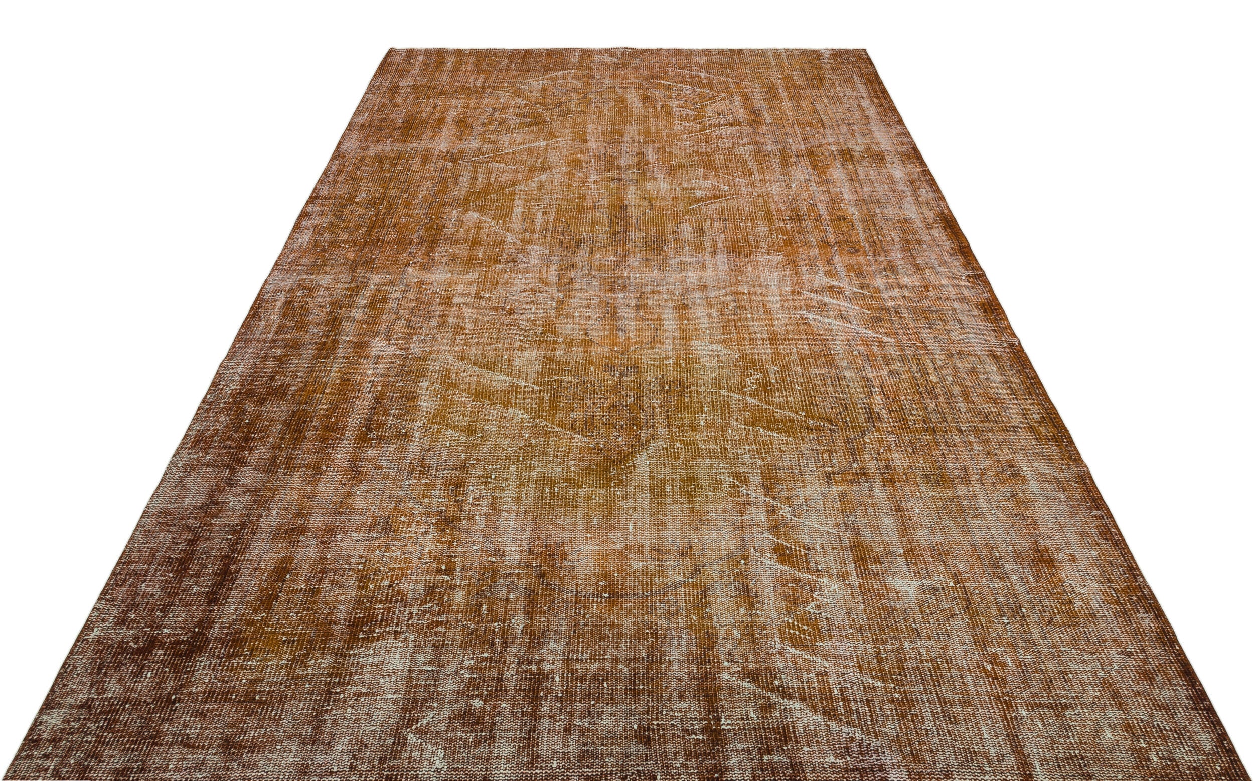 Brown Over Dyed Vintage Rug 6'1'' x 10'0'' ft 185 x 306 cm