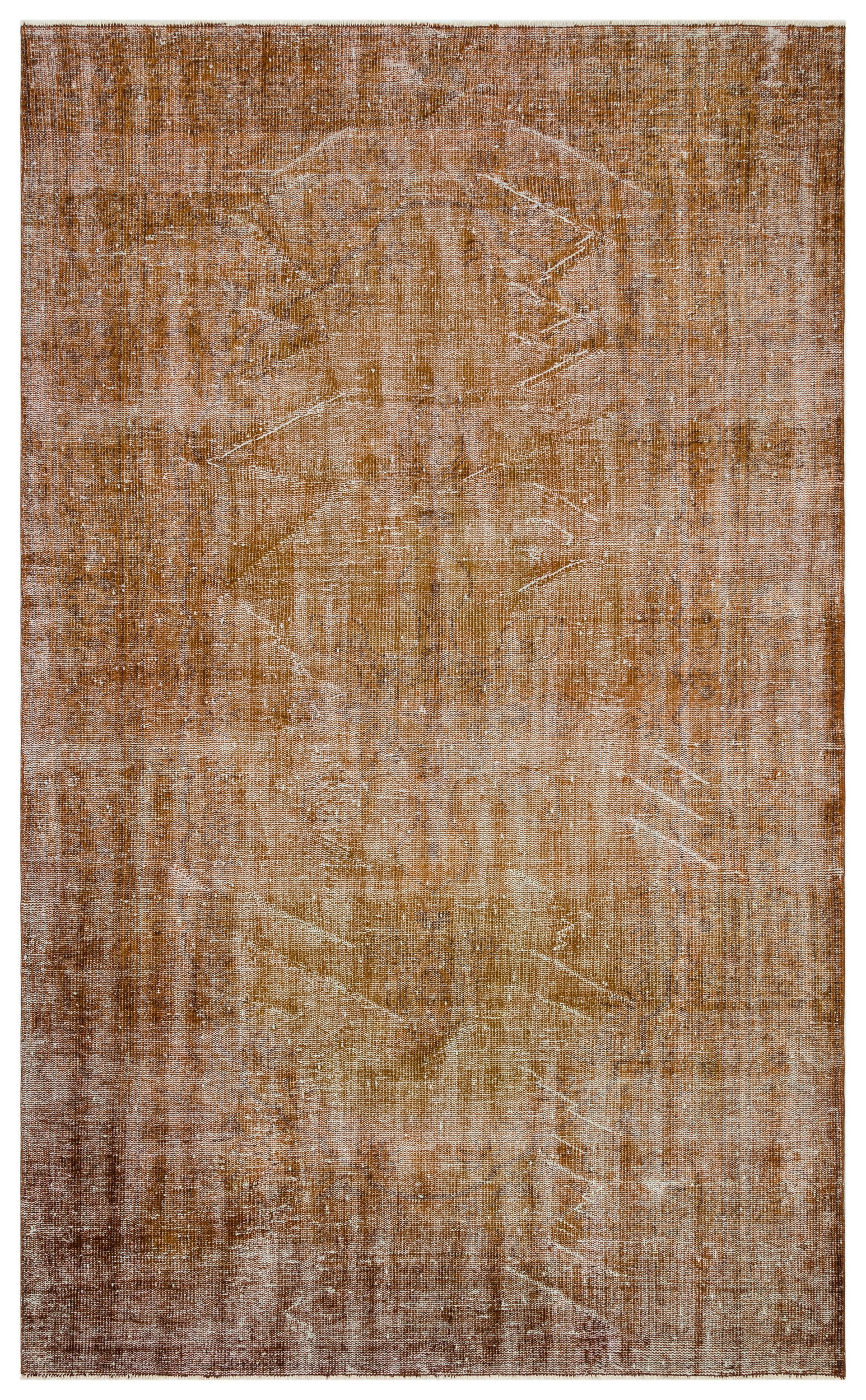 Brown Over Dyed Vintage Rug 6'1'' x 10'0'' ft 185 x 306 cm