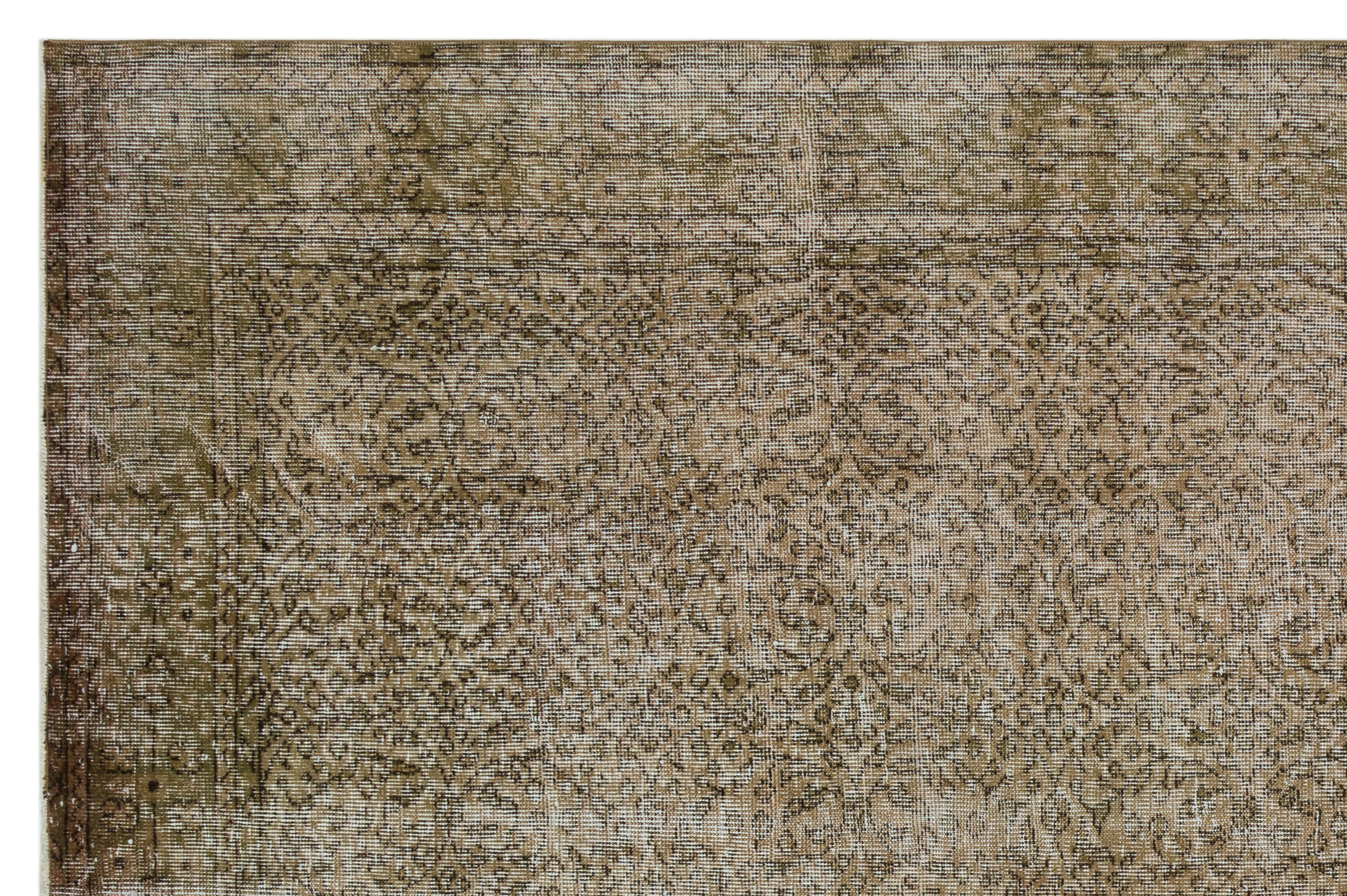 Brown Over Dyed Vintage Rug 6'5'' x 10'0'' ft 196 x 306 cm