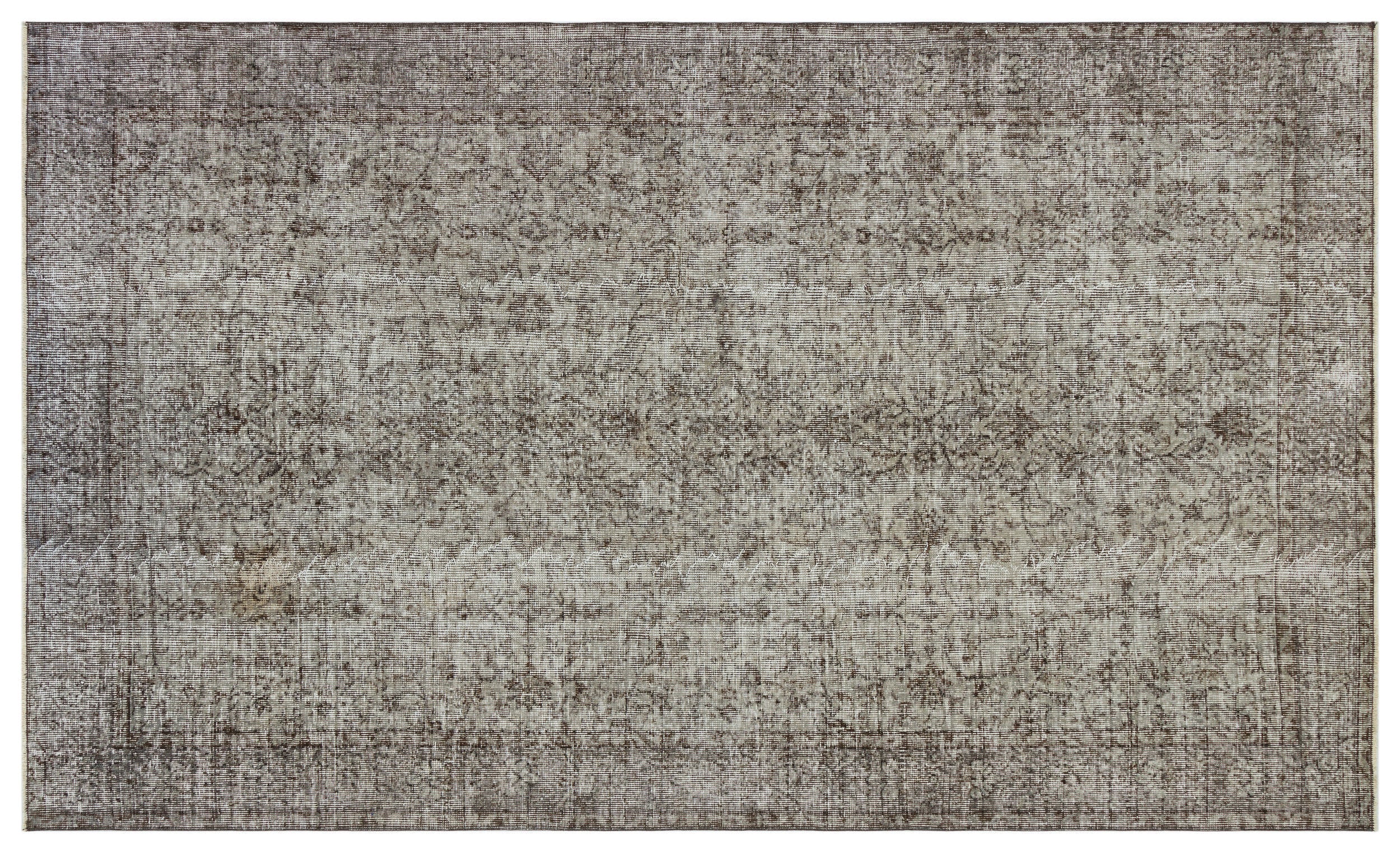 Gray Over Dyed Vintage Rug 5'8'' x 9'1'' ft 172 x 276 cm
