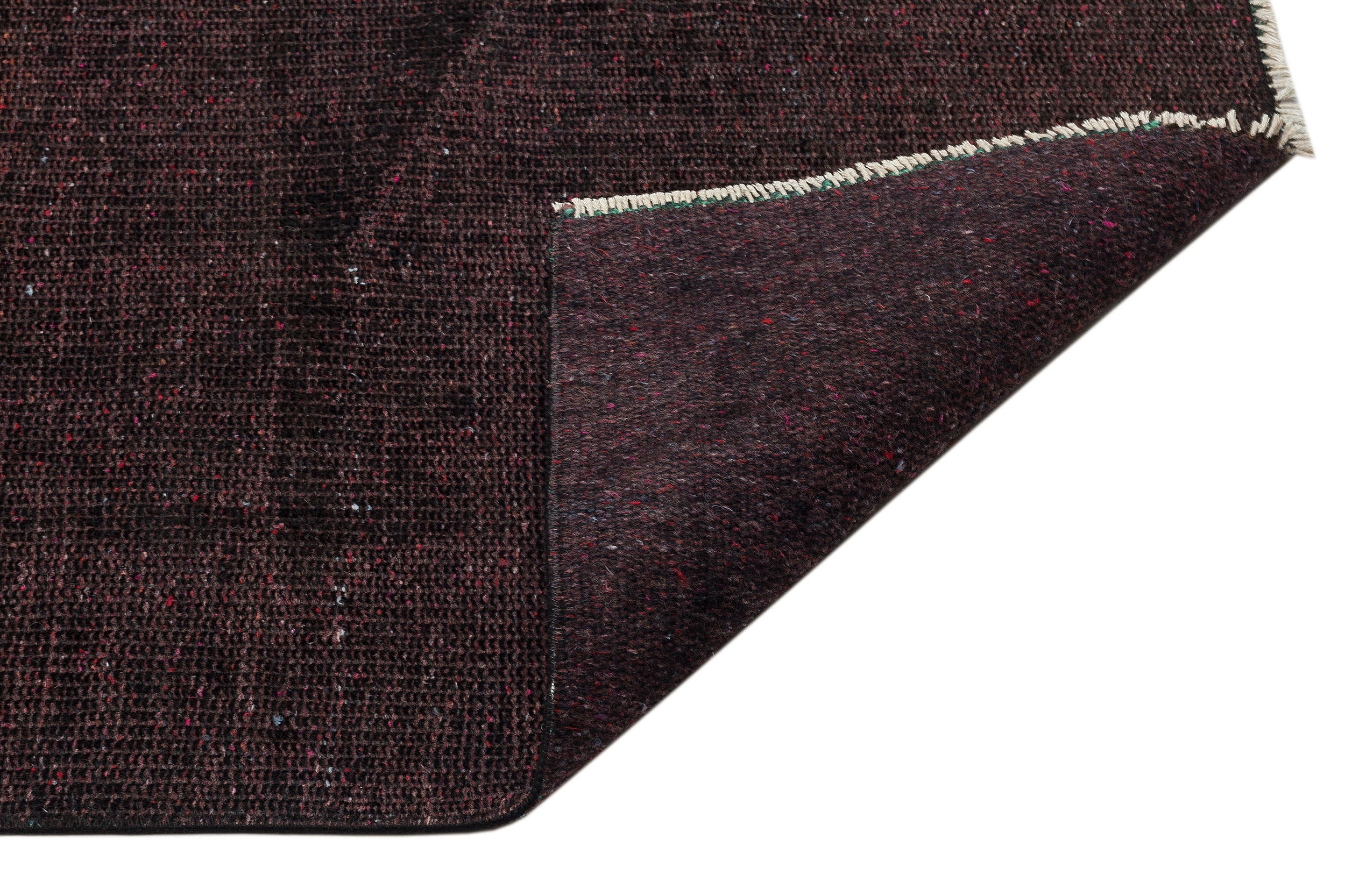 Black Over Dyed Vintage Rug 5'8'' x 8'10'' ft 173 x 269 cm