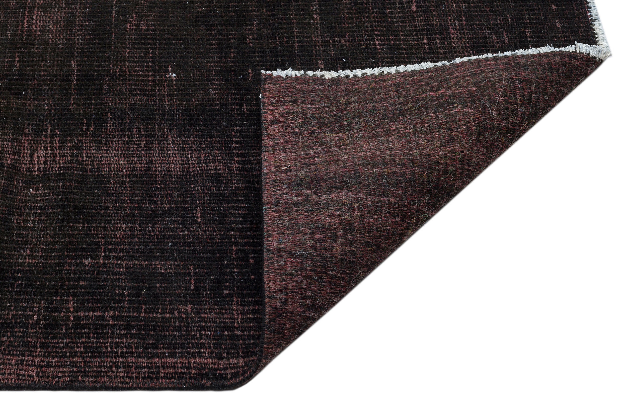 Black Over Dyed Vintage Rug 5'2'' x 7'10'' ft 158 x 240 cm