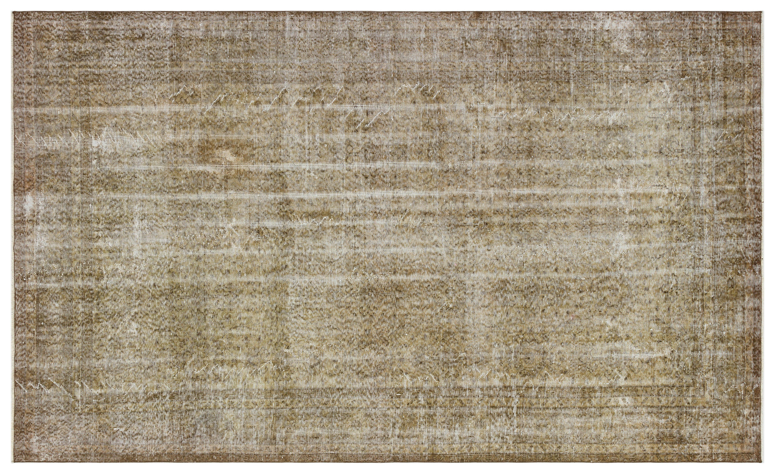 Brown Over Dyed Vintage Rug 6'7'' x 10'2'' ft 200 x 310 cm