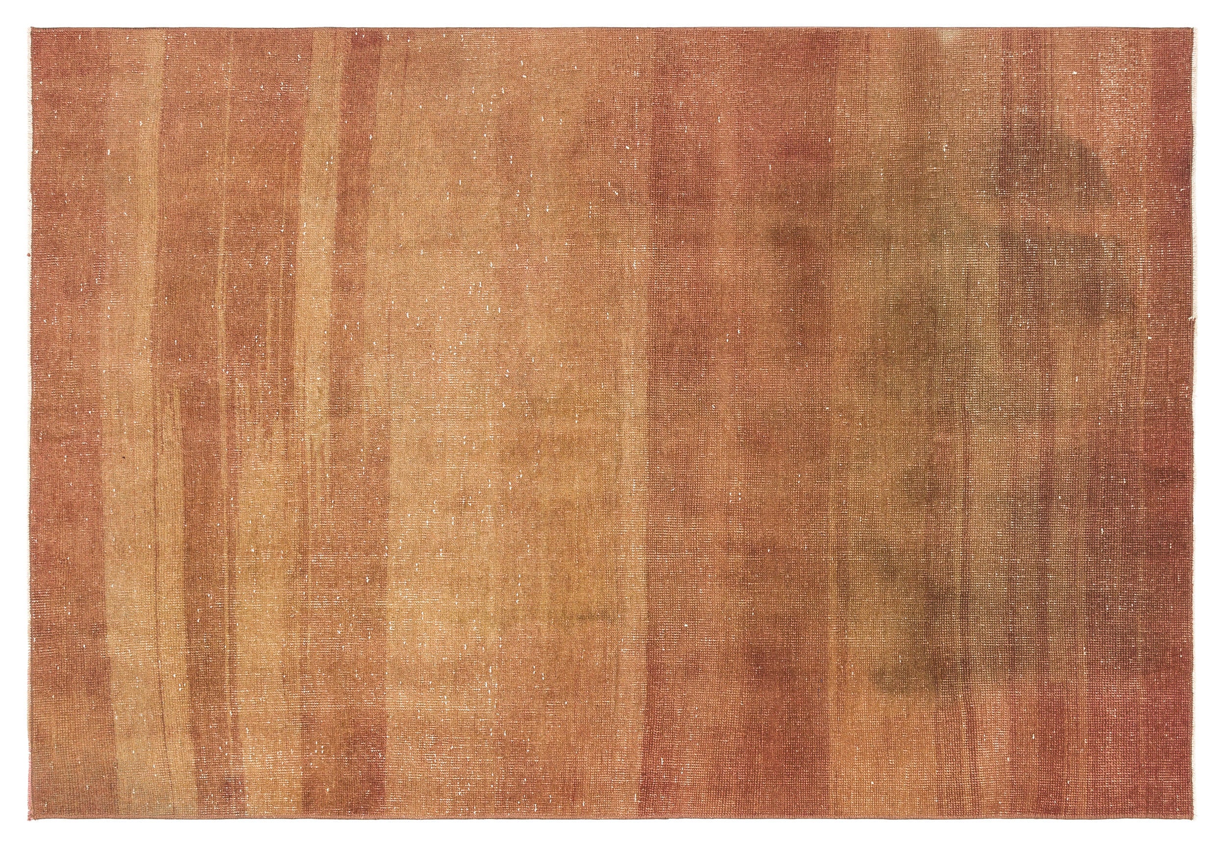 Orange Over Dyed Vintage Rug 4'6'' x 6'6'' ft 136 x 199 cm