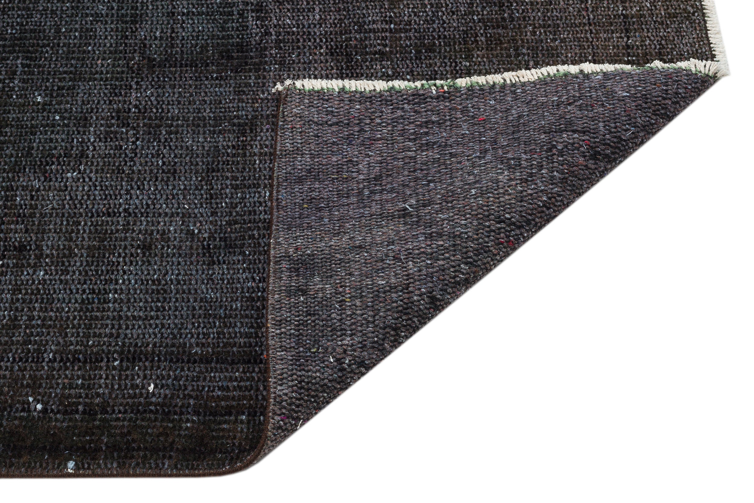 Black Over Dyed Vintage Rug 5'7'' x 8'8'' ft 171 x 264 cm