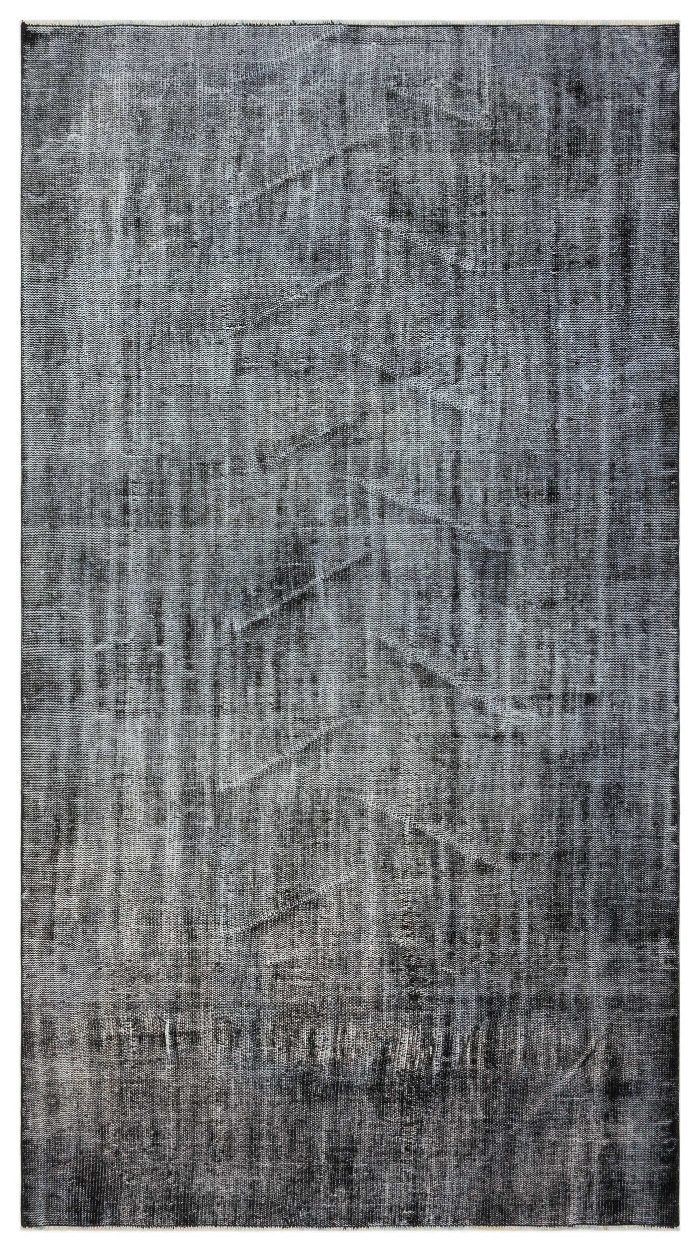 Gray Over Dyed Vintage Rug 4'10'' x 8'9'' ft 148 x 267 cm
