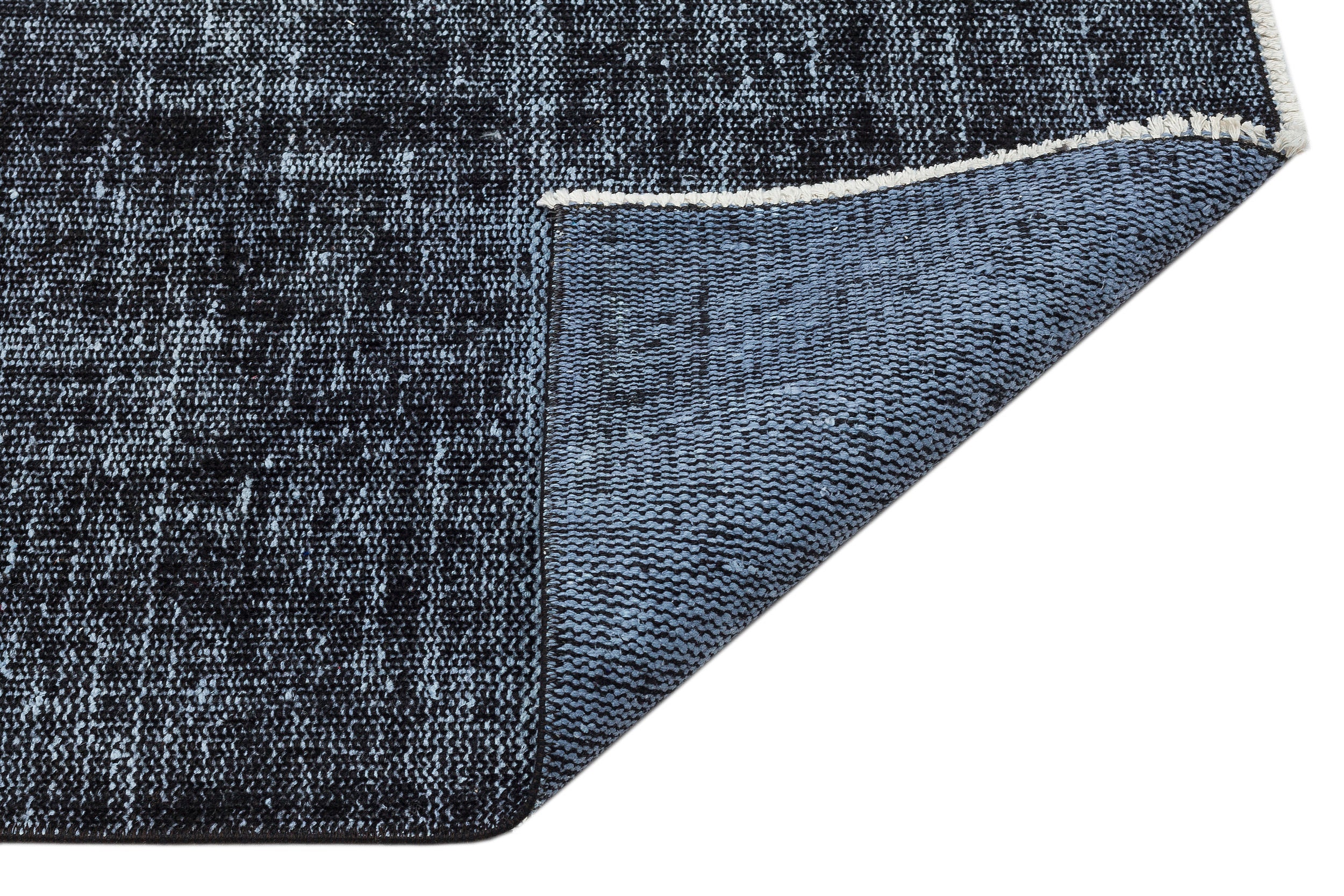 Black Over Dyed Vintage Rug 6'2'' x 9'7'' ft 188 x 293 cm
