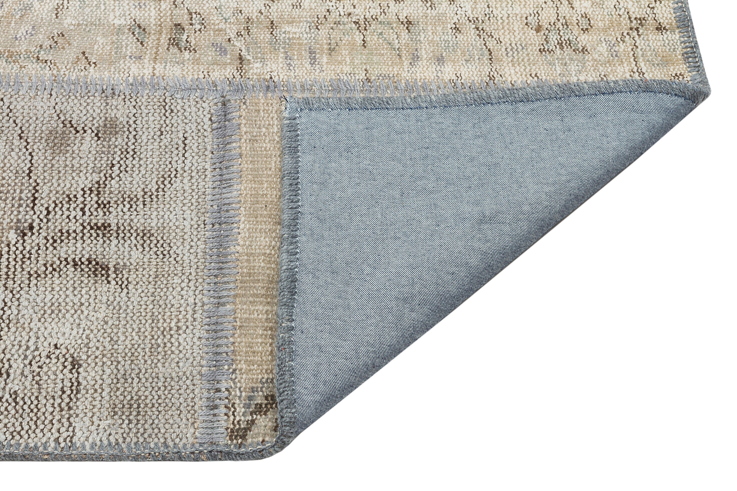 Beige Over Dyed Patchwork Unique Rug 5'3'' x 7'7'' ft 160 x 232 cm