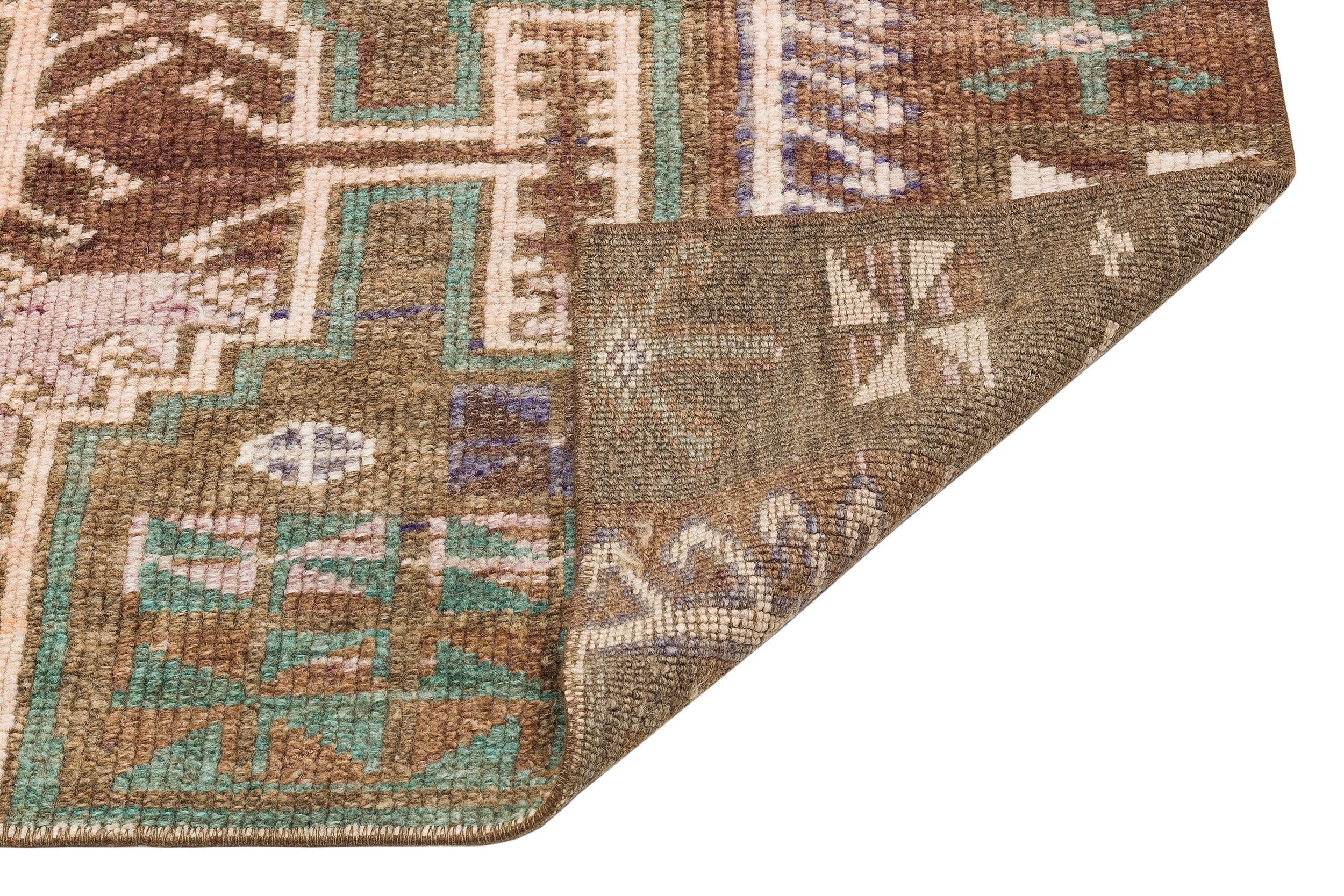 Natural Anatolium Turkish Vintage Rug 4'2'' x 4'8'' ft 128 x 143 cm