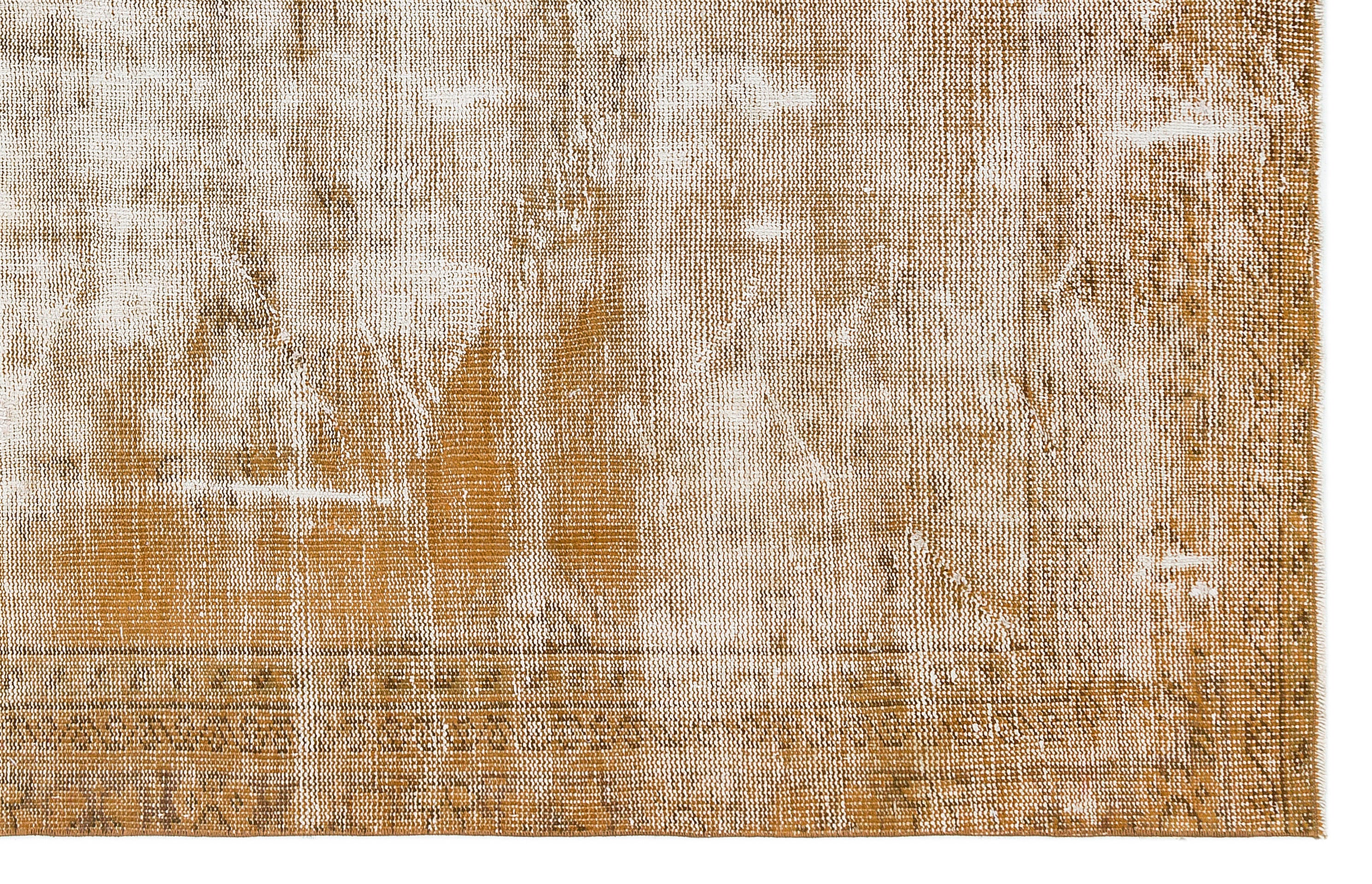 Brown Over Dyed Vintage Rug 5'7'' x 8'10'' ft 169 x 270 cm