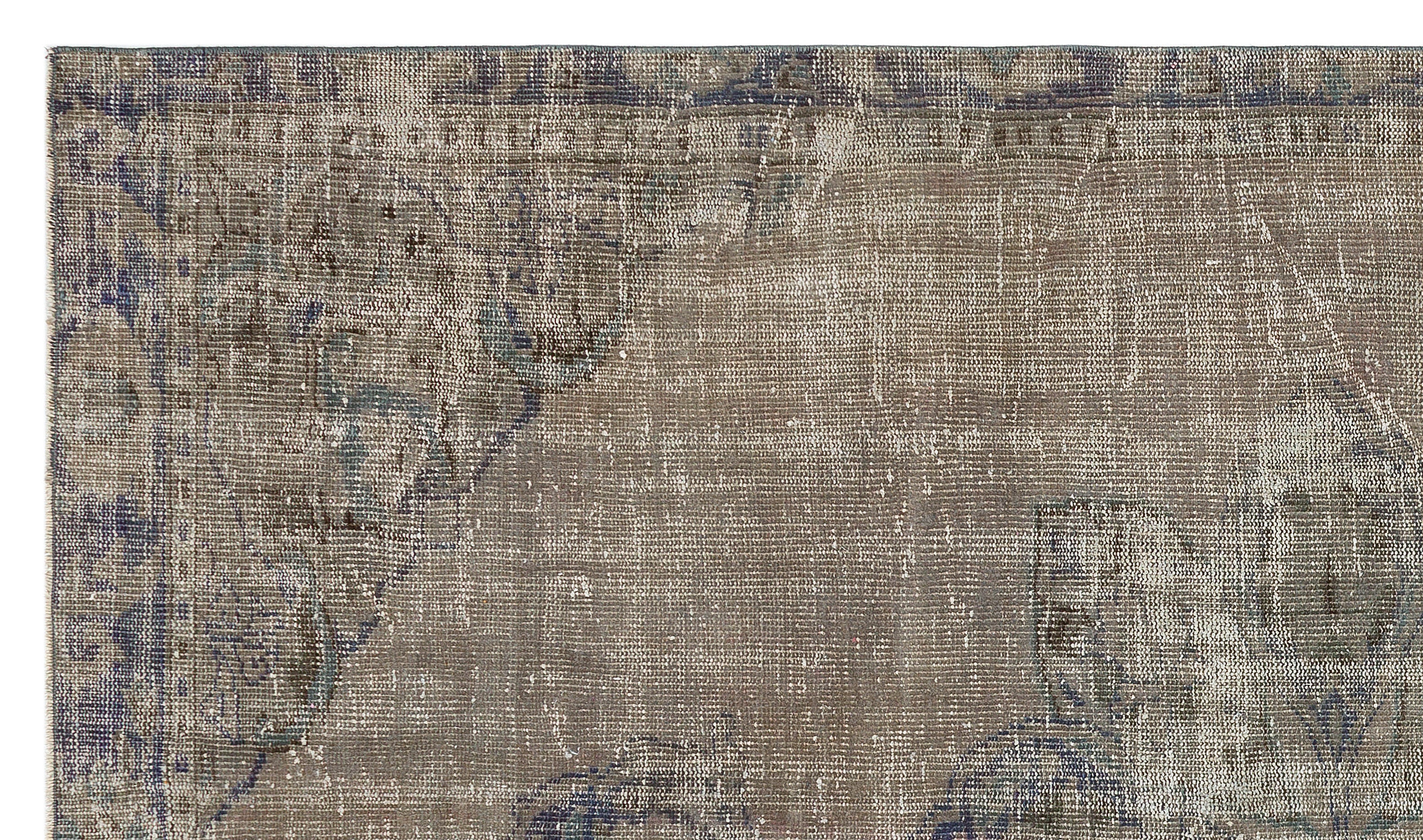 Traditional Design Gray Over Dyed Vintage Rug 5'6'' x 9'1'' ft 167 x 278 cm