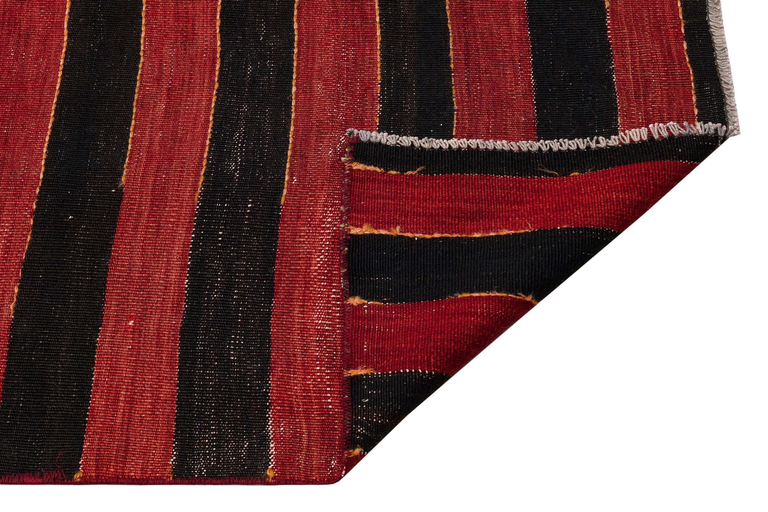 Striped Over Dyed Kilim Rug 2'6'' x 14'8'' ft 77 x 446 cm