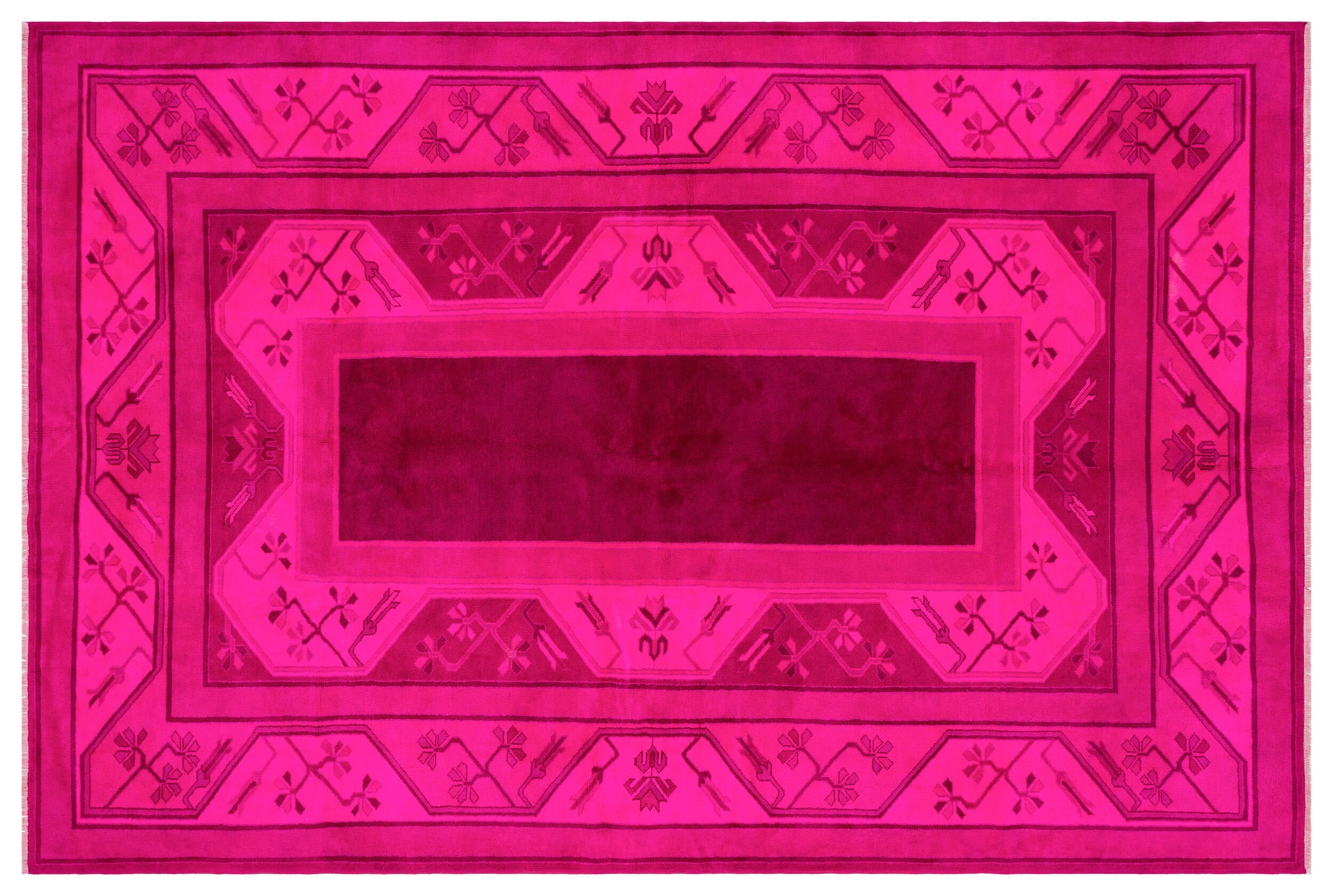 Pink Over Dyed Anatolium Rug 6'11'' x 10'3'' ft 210 x 313 cm