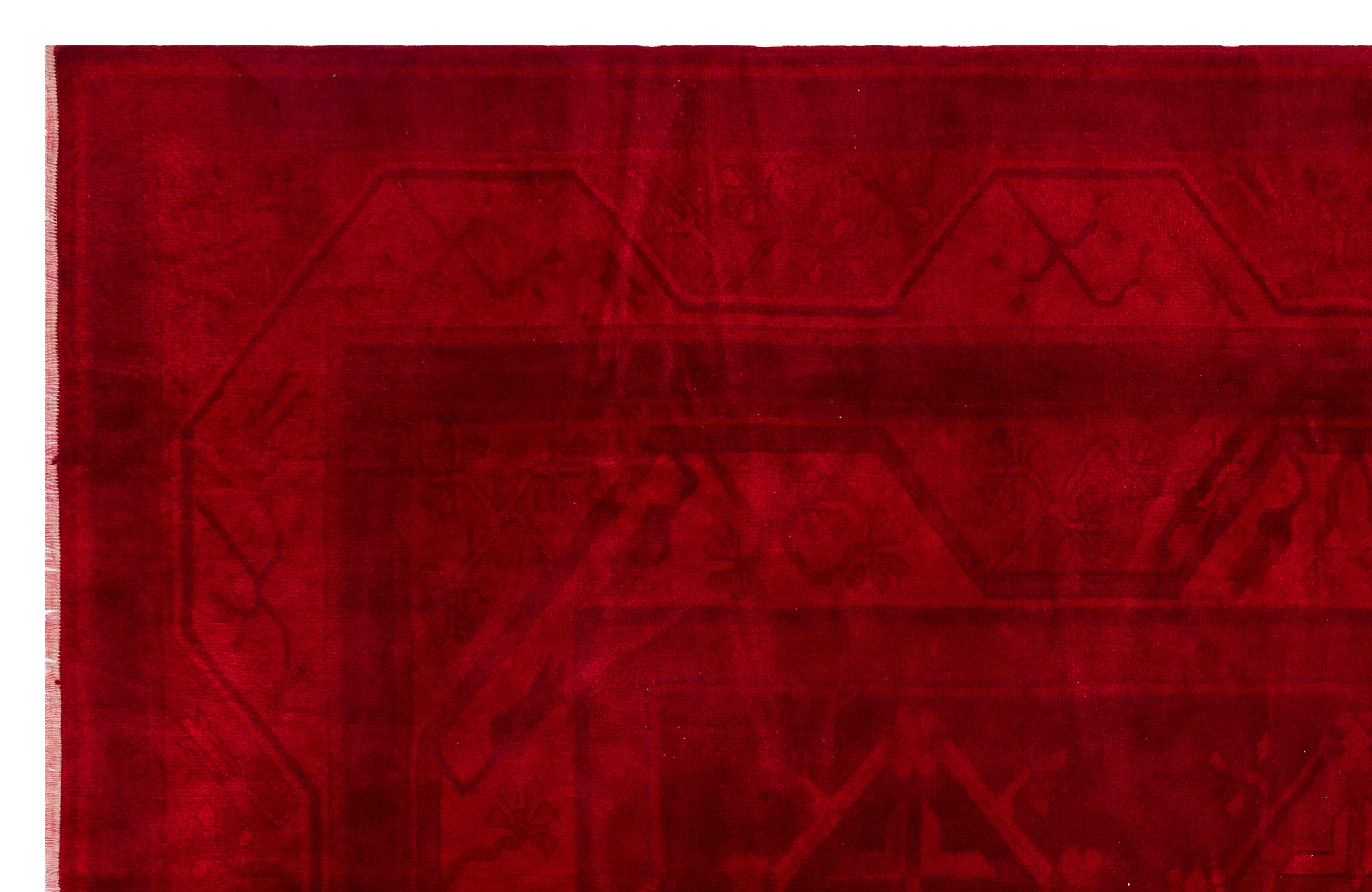 Red Over Dyed Anatolium Rug 6'7'' x 10'2'' ft 200 x 310 cm