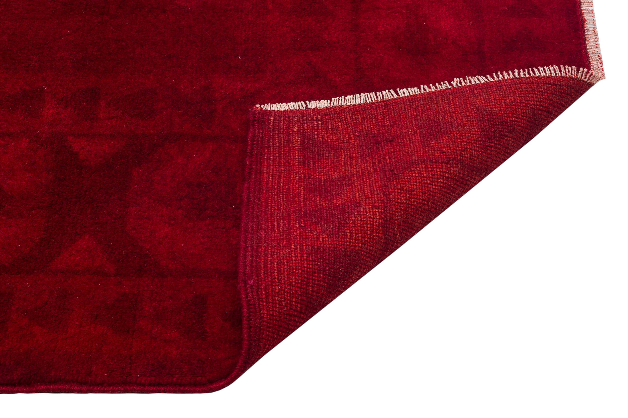 Red Over Dyed Anatolium Rug 5'9'' x 7'3'' ft 175 x 220 cm