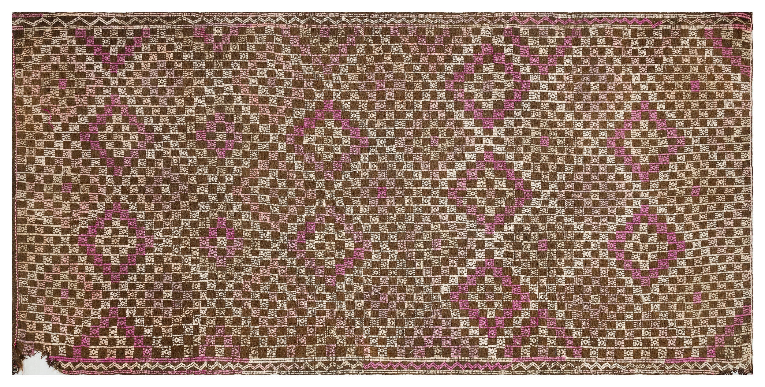 Geometric Over Dyed Kilim Rug 5'0'' x 10'7'' ft 153 x 322 cm