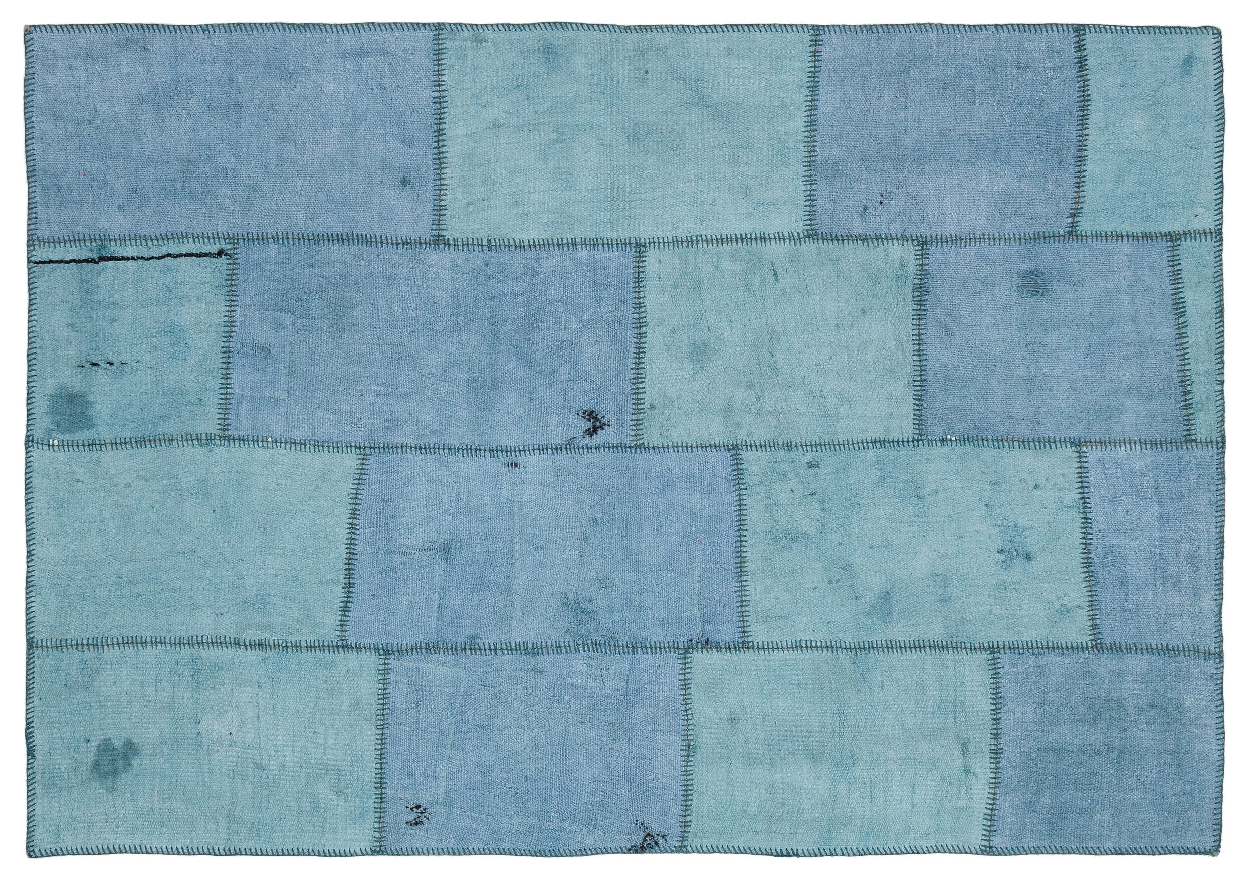 Natural Vintage Hemp Patchwork Rug 5'1'' x 7'4'' ft 155 x 223 cm
