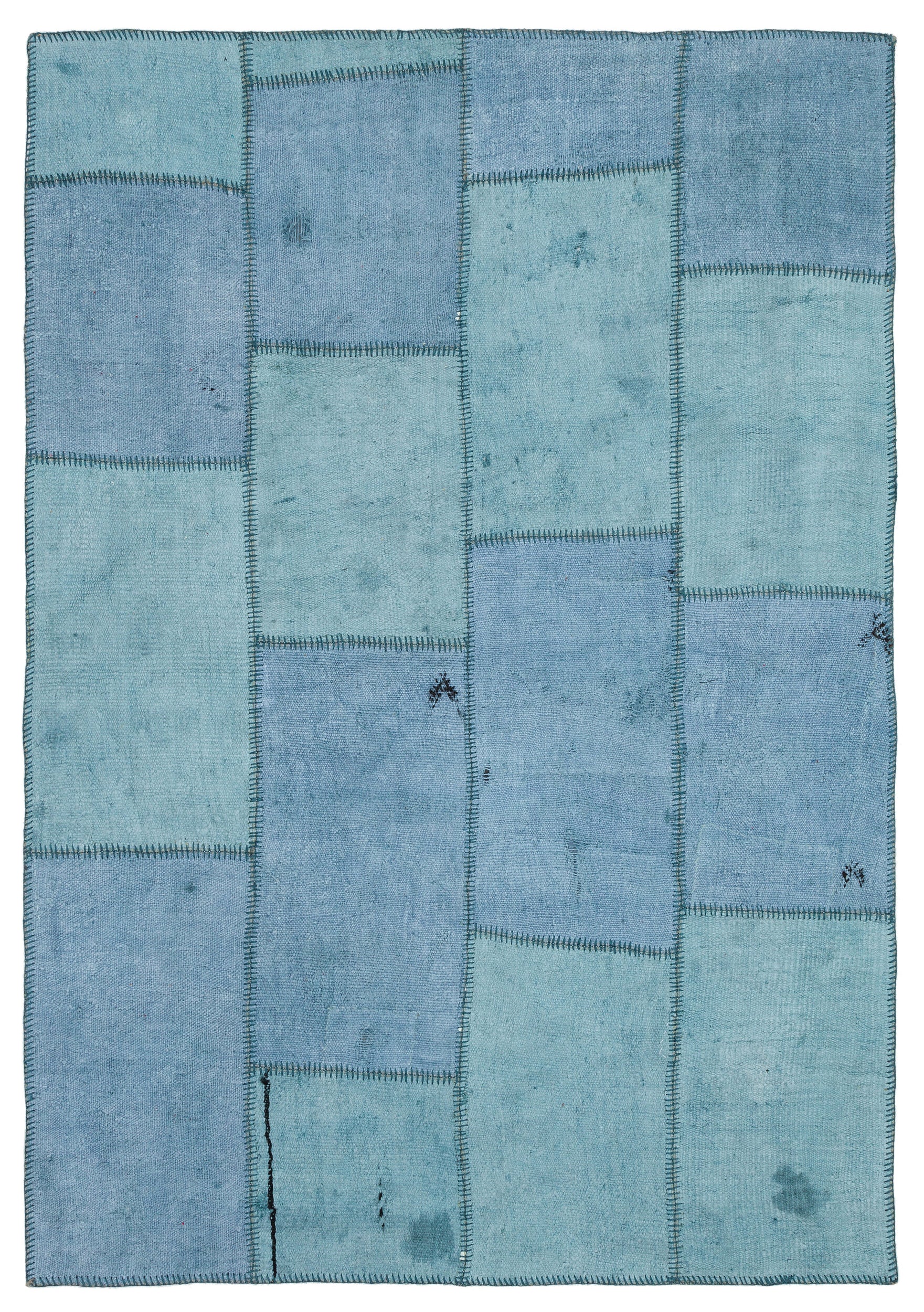 Natural Vintage Hemp Patchwork Rug 5'1'' x 7'4'' ft 155 x 223 cm
