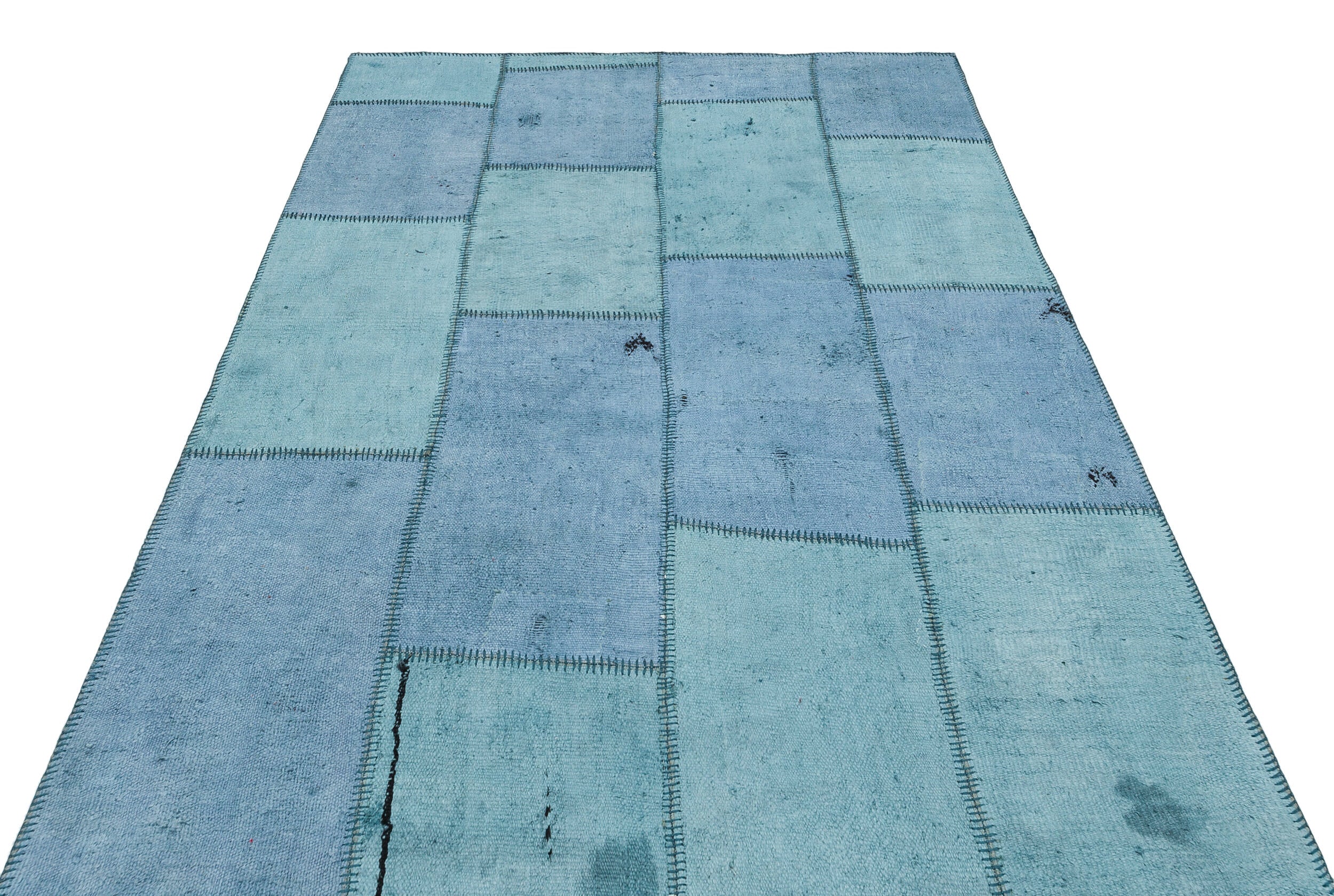 Natural Vintage Hemp Patchwork Rug 5'1'' x 7'4'' ft 155 x 223 cm
