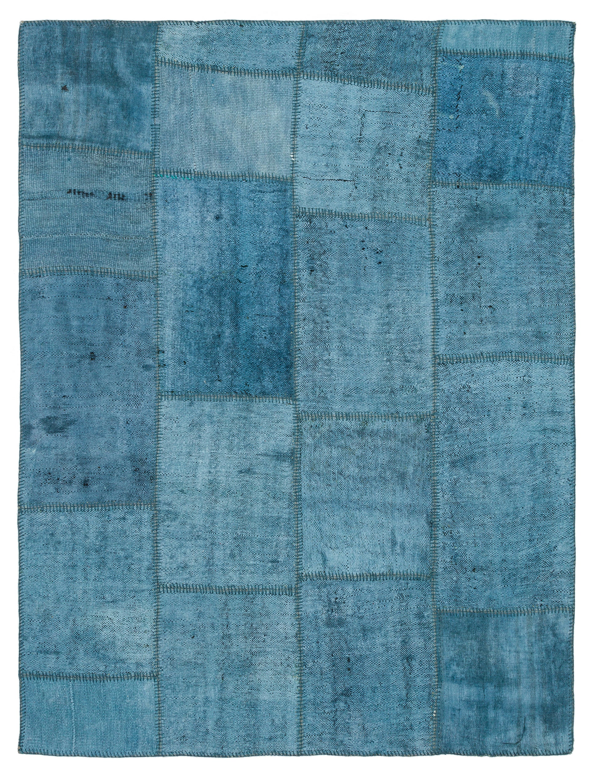 Natural Vintage Hemp Patchwork Rug 5'1'' x 6'11'' ft 156 x 211 cm