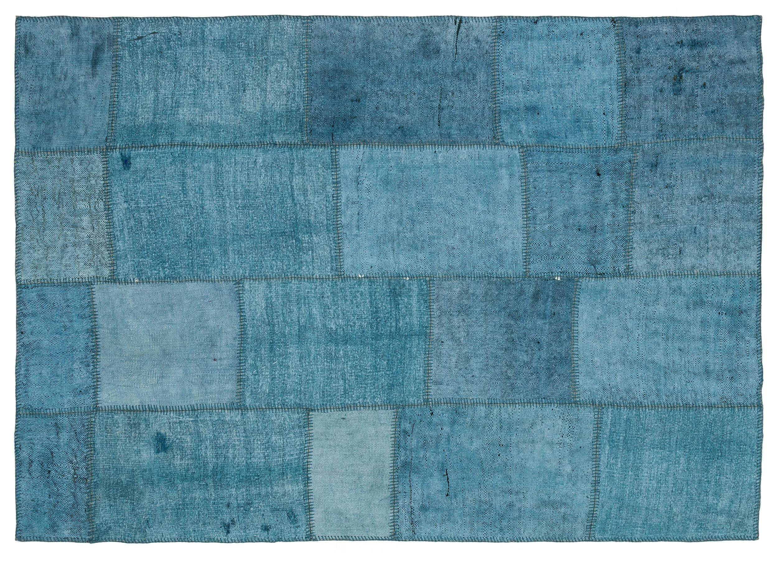 Natural Vintage Hemp Patchwork Rug 5'2'' x 7'4'' ft 157 x 224 cm