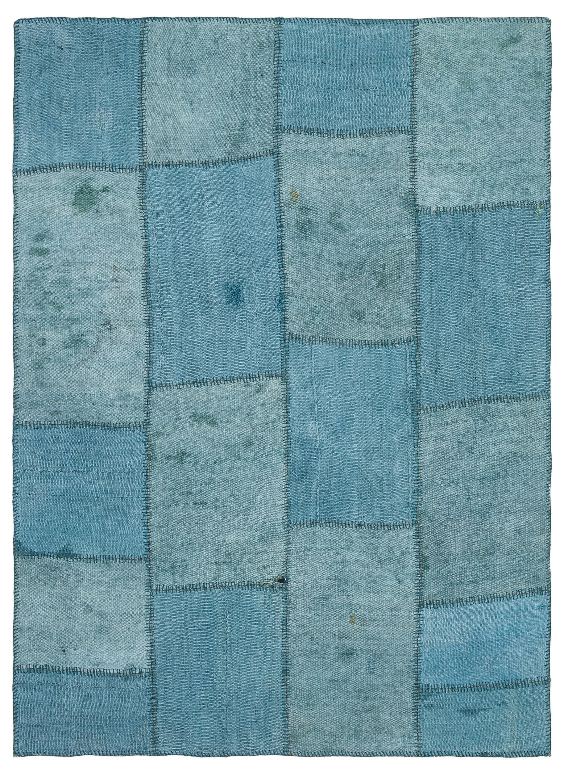 Natural Vintage Hemp Patchwork Rug 5'1'' x 7'1'' ft 155 x 217 cm