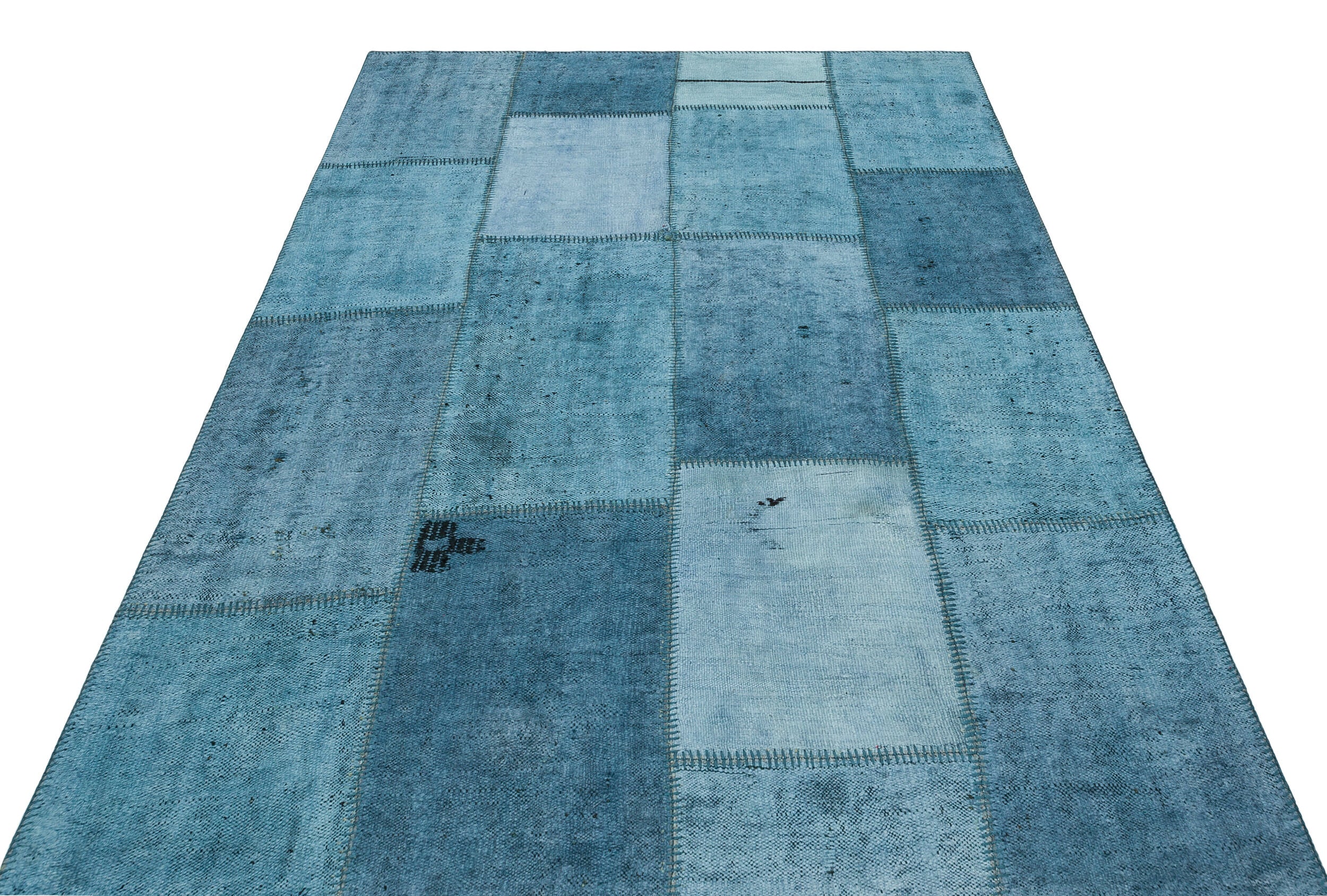Natural Vintage Hemp Patchwork Rug 5'1'' x 7'5'' ft 156 x 225 cm